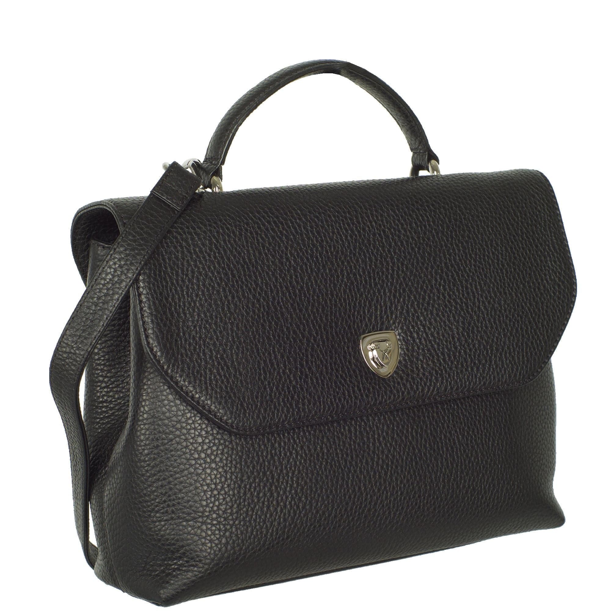 Handtasche Schultertasche Leder schwarz - Corf Offermann