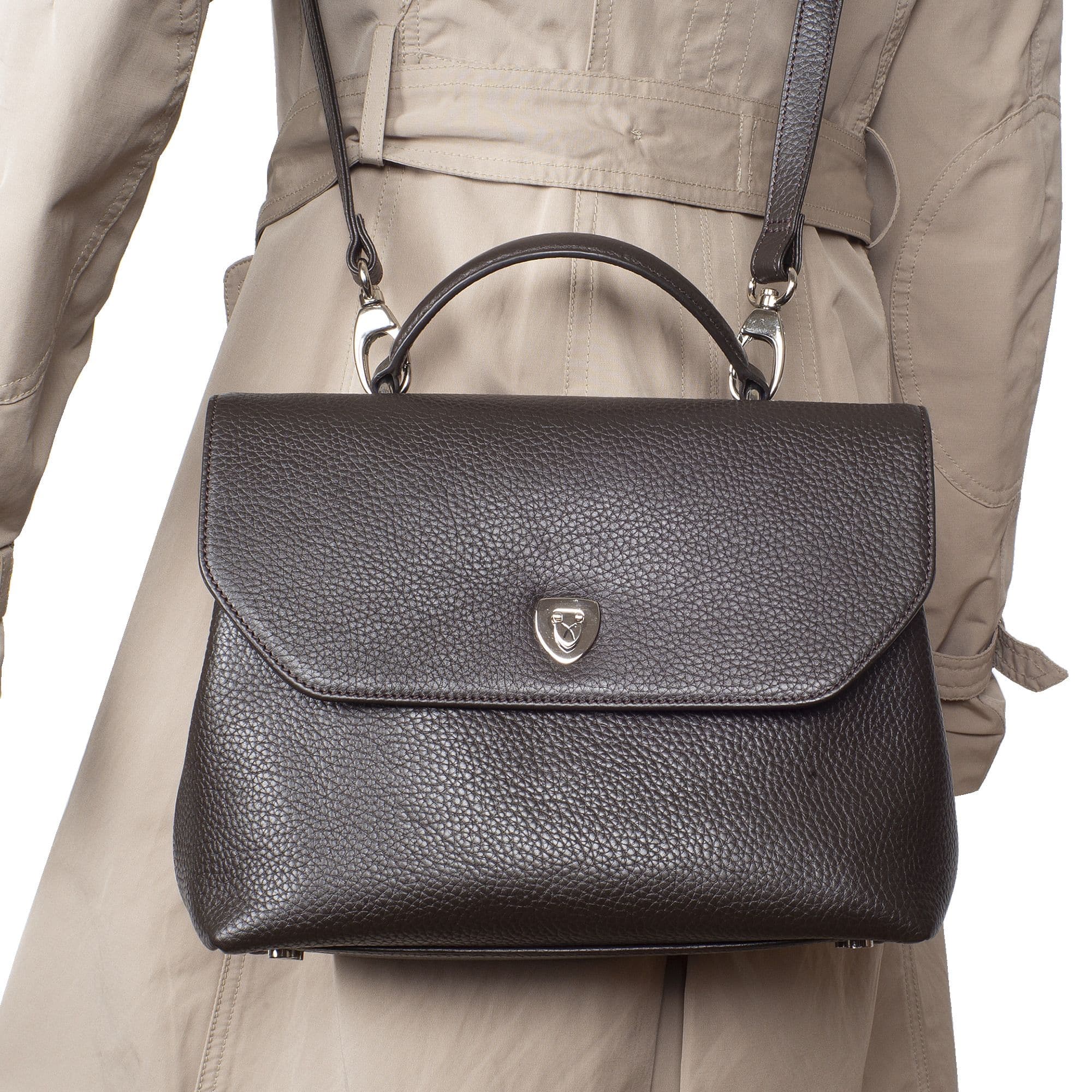 Handtasche Schultertasche Leder braun - Corf Offermann