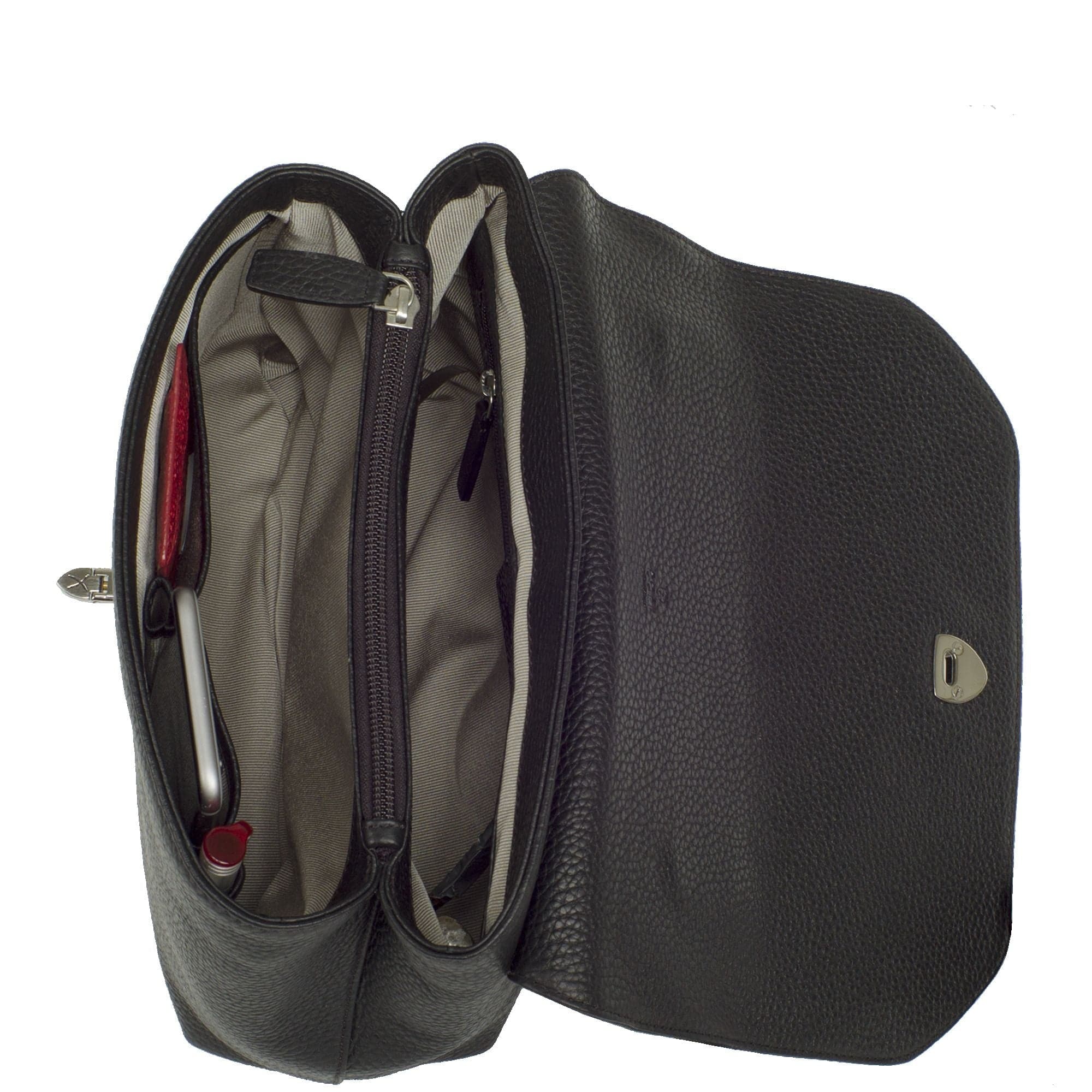 Handtasche Schultertasche Leder blau - Corf Offermann