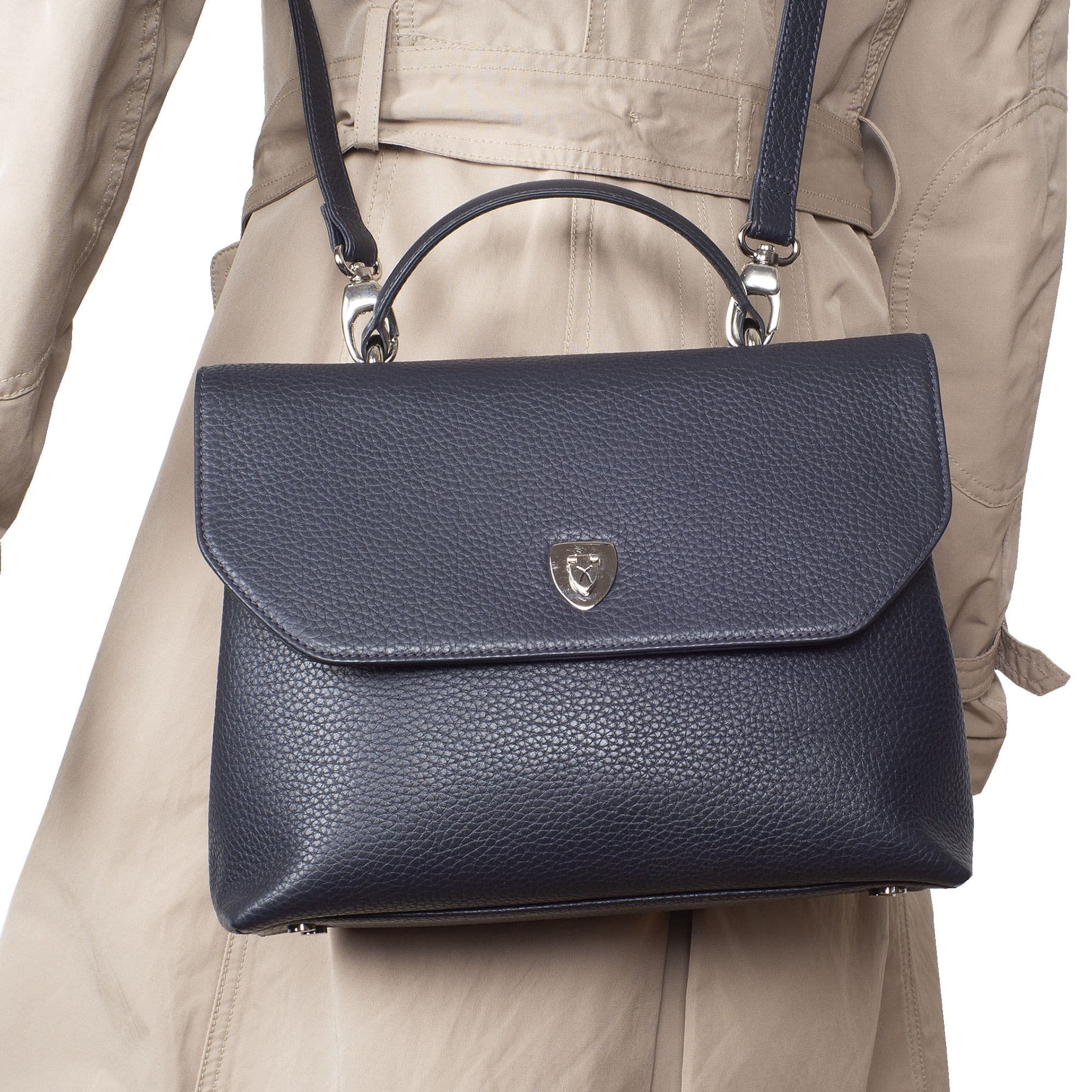 Handtasche Schultertasche Leder blau - Corf Offermann