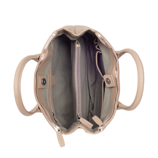 Handtasche Businesstasche 13 Zoll glattes Leder beige - Corf Offermann