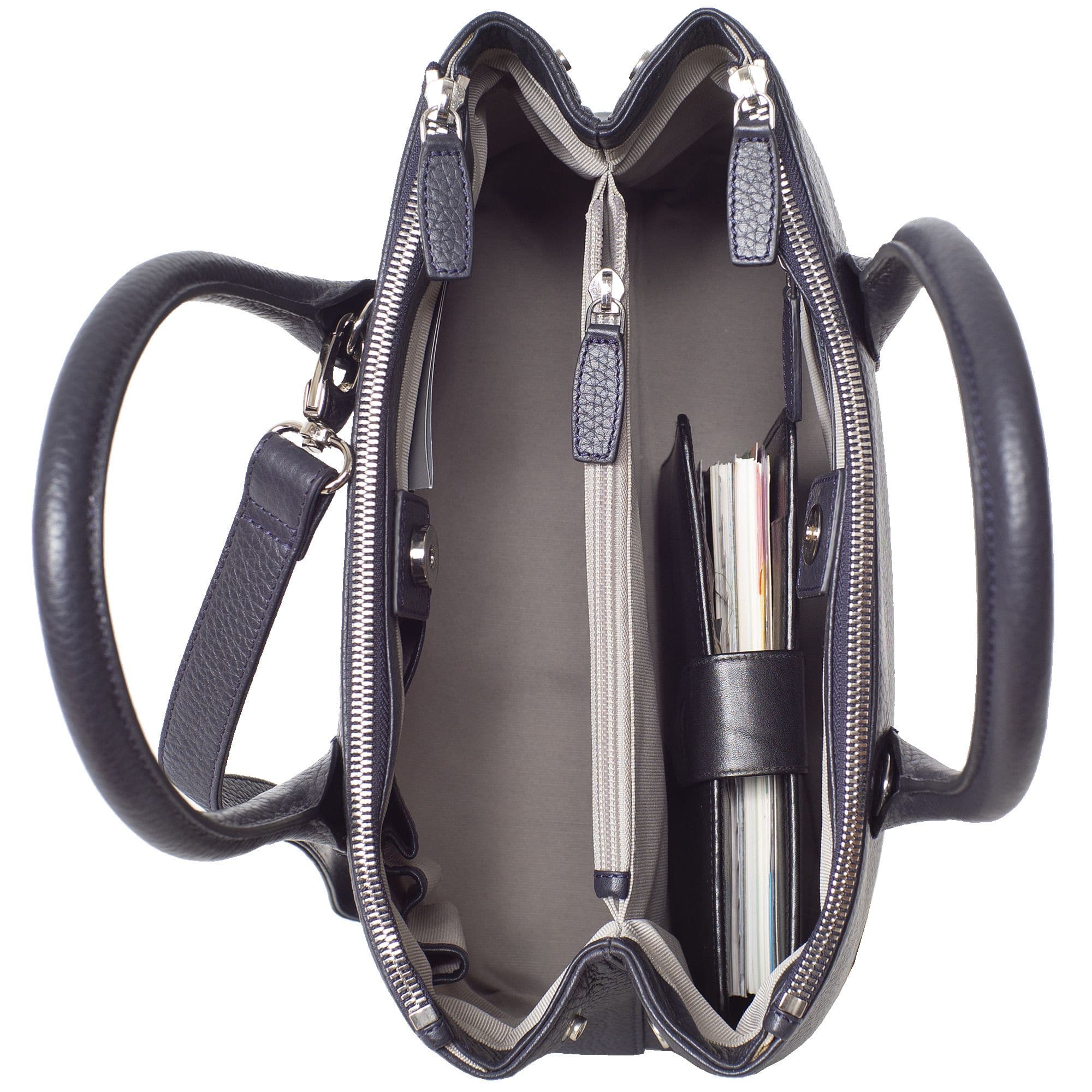 Handtasche Businesstasche 13 Zoll Leder blau - Corf Offermann