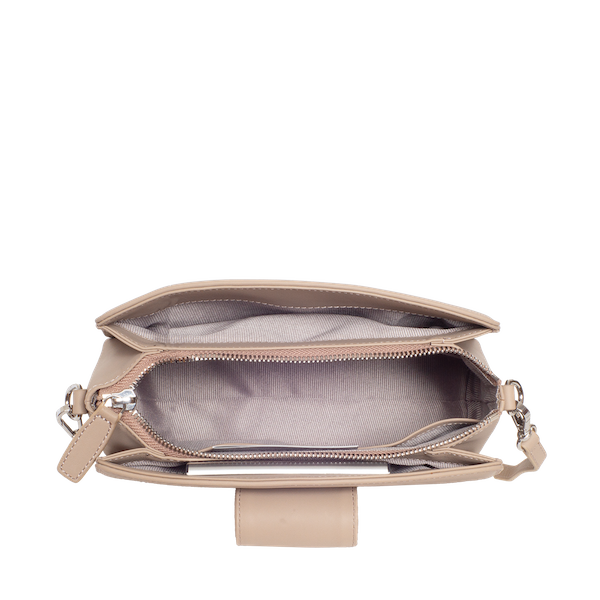 Handtasche Schultertasche Glattleder beige - Corf Offermann