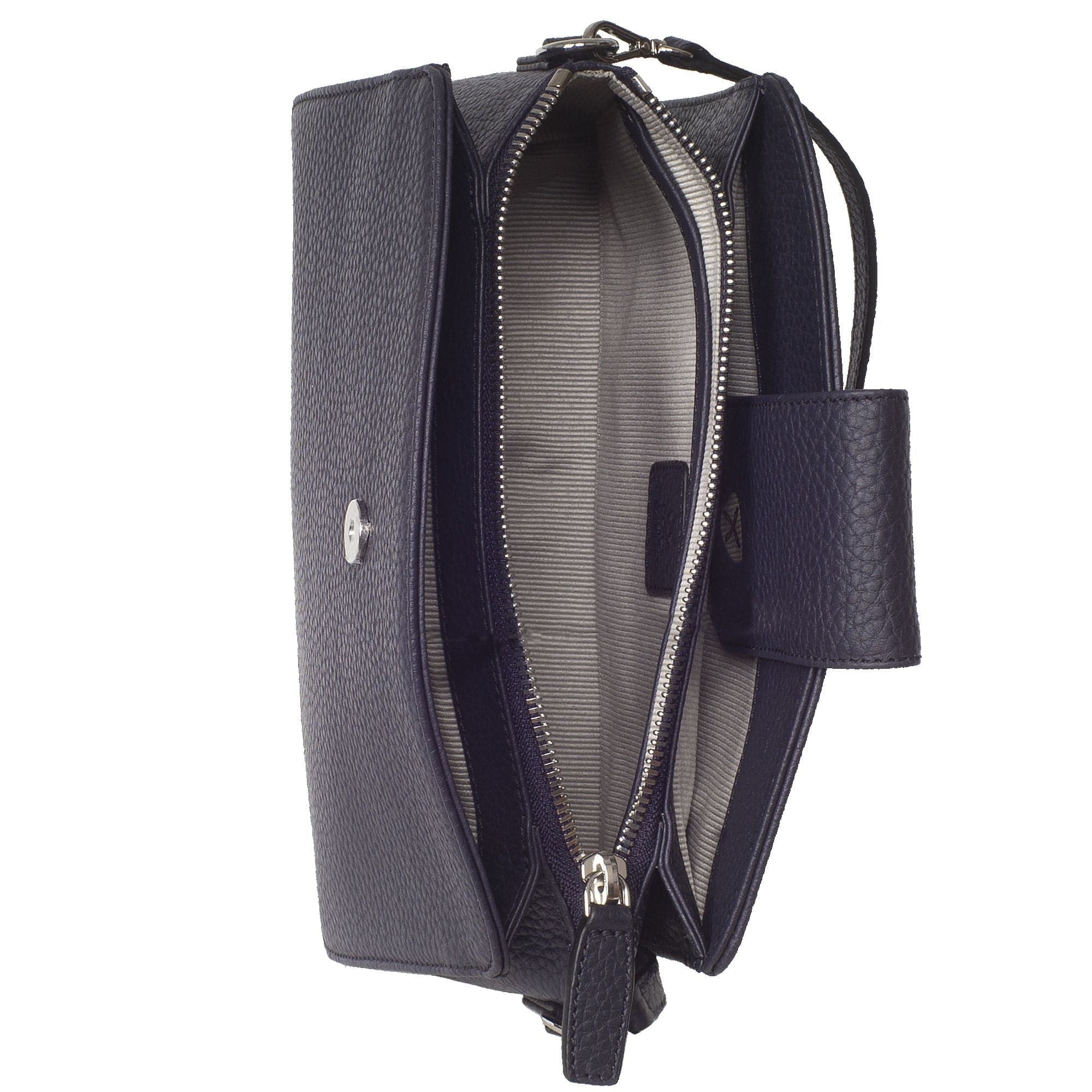 Handtasche Schultertasche Leder blau - Corf Offermann