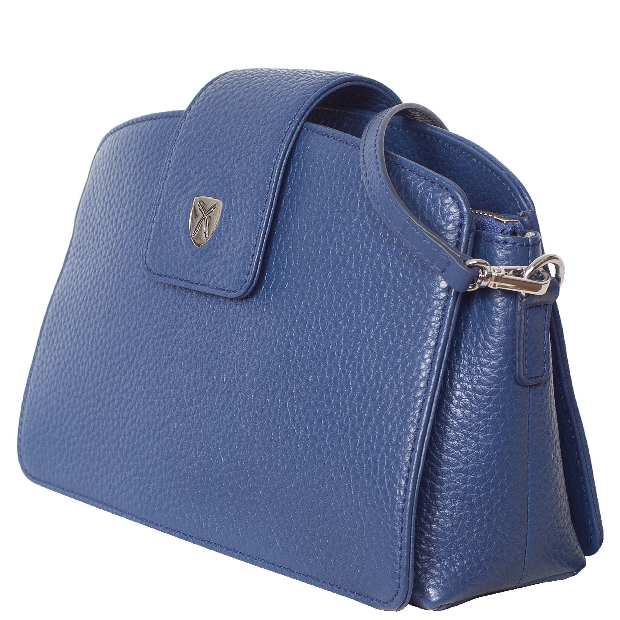 Handtasche Schultertasche Leder hellblau - Corf Offermann