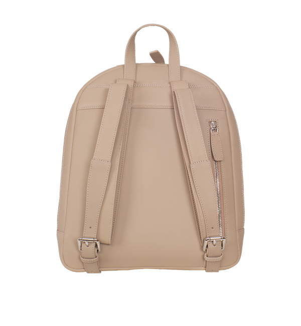 Damenrucksack Lederrucksack 10 Zoll glattes Leder beige - Corf Offermann