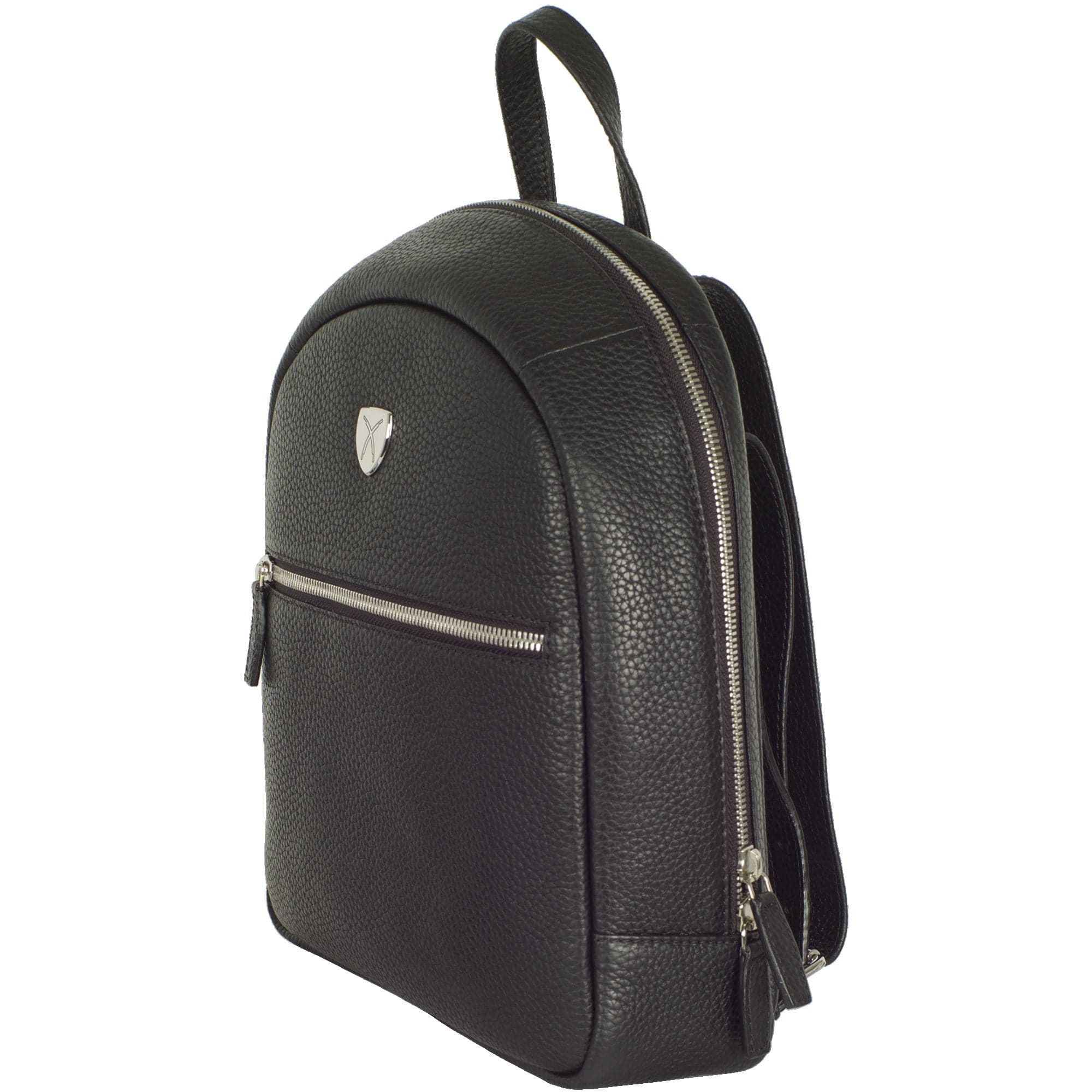 Damenrucksack Lederrucksack 10 Zoll Leder schwarz - Corf Offermann