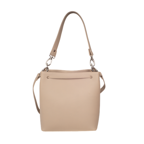 Handtasche Umhängetasche 10 Zoll glattes Leder beige - Corf Offermann