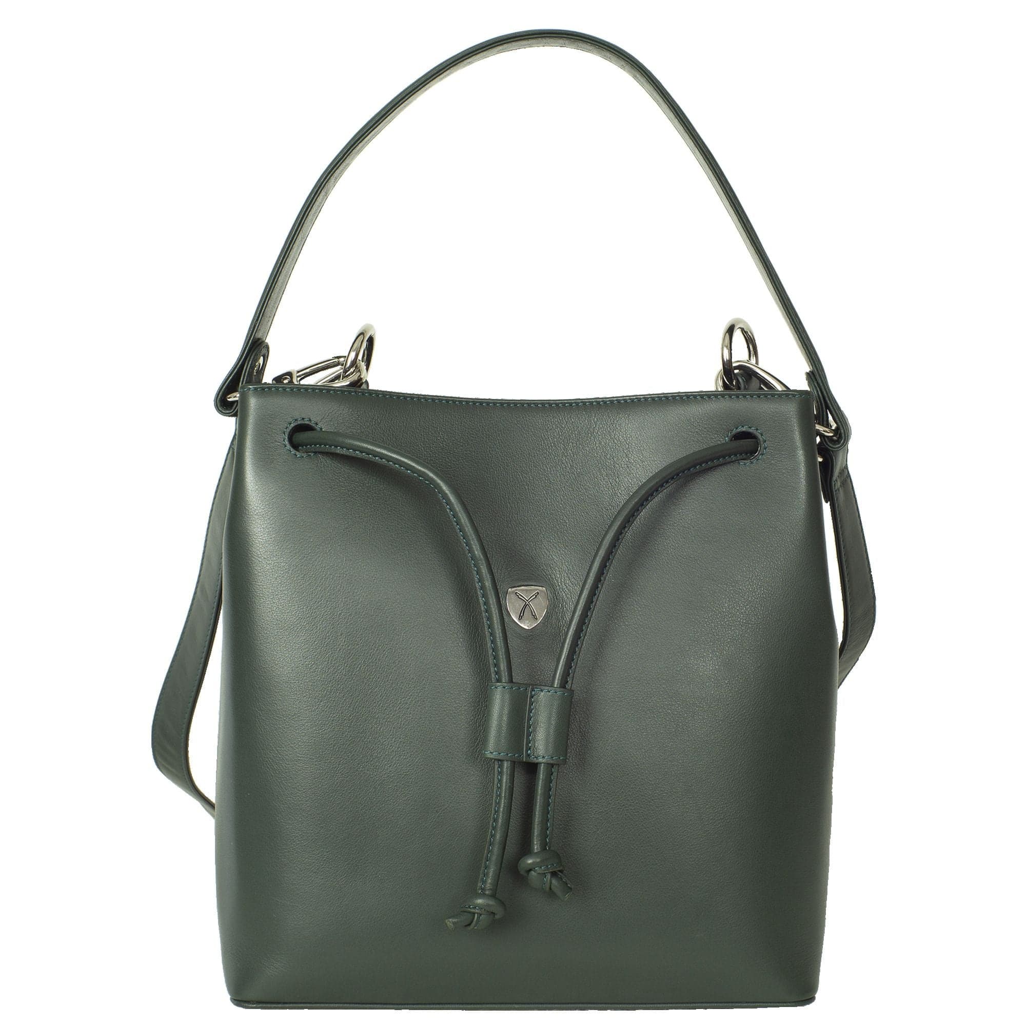 Handtasche Umhängetasche 10 Zoll Leder grün - Corf Offermann