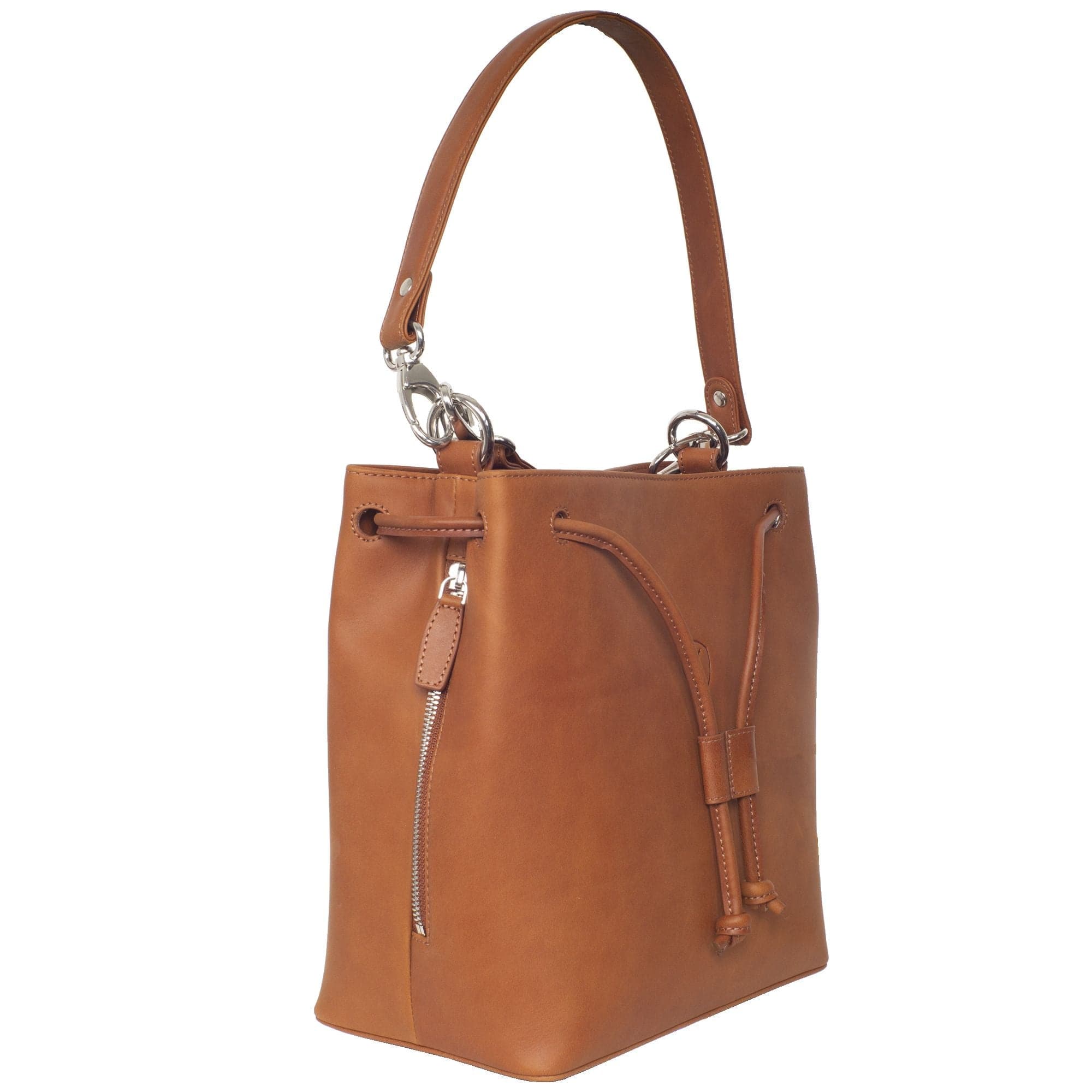 Handtasche Umhängetasche 10 Zoll Leder cognac - Corf Offermann