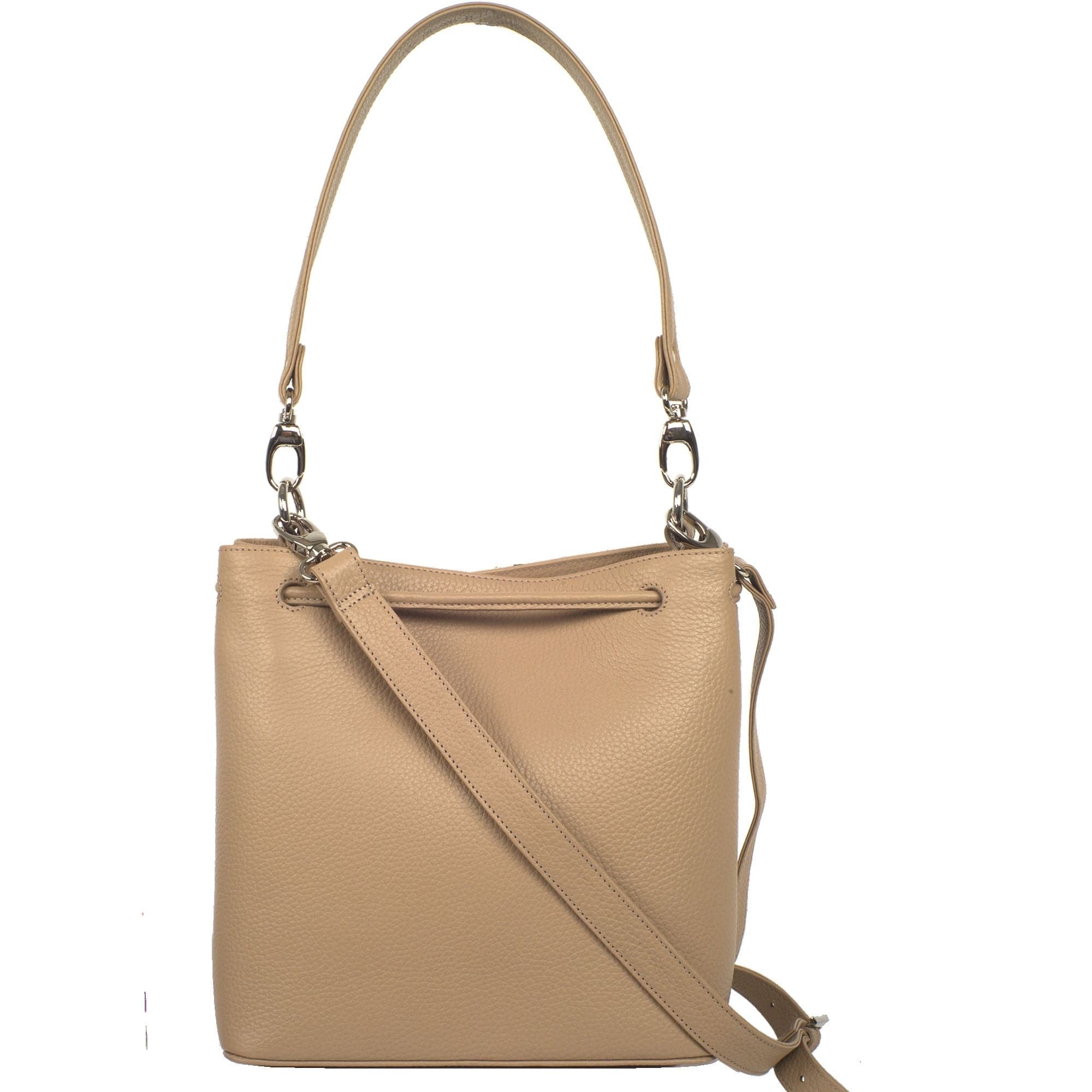 Handtasche Umhängetasche 10 Zoll Leder beige - Corf Offermann