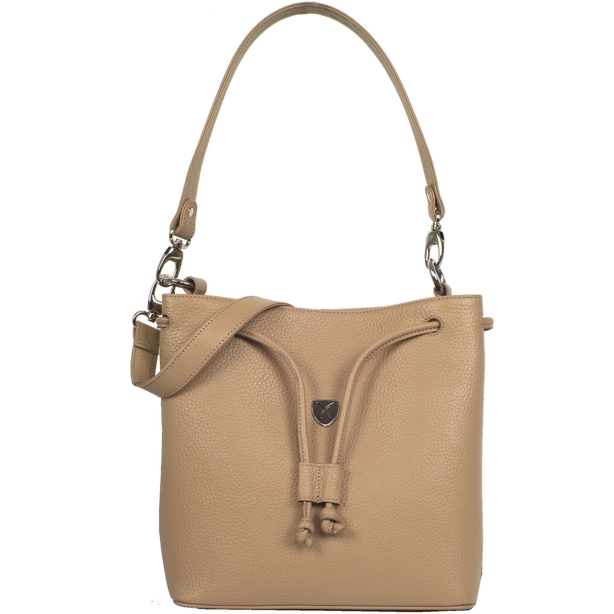 Handtasche Umhängetasche 10 Zoll Leder beige - Corf Offermann