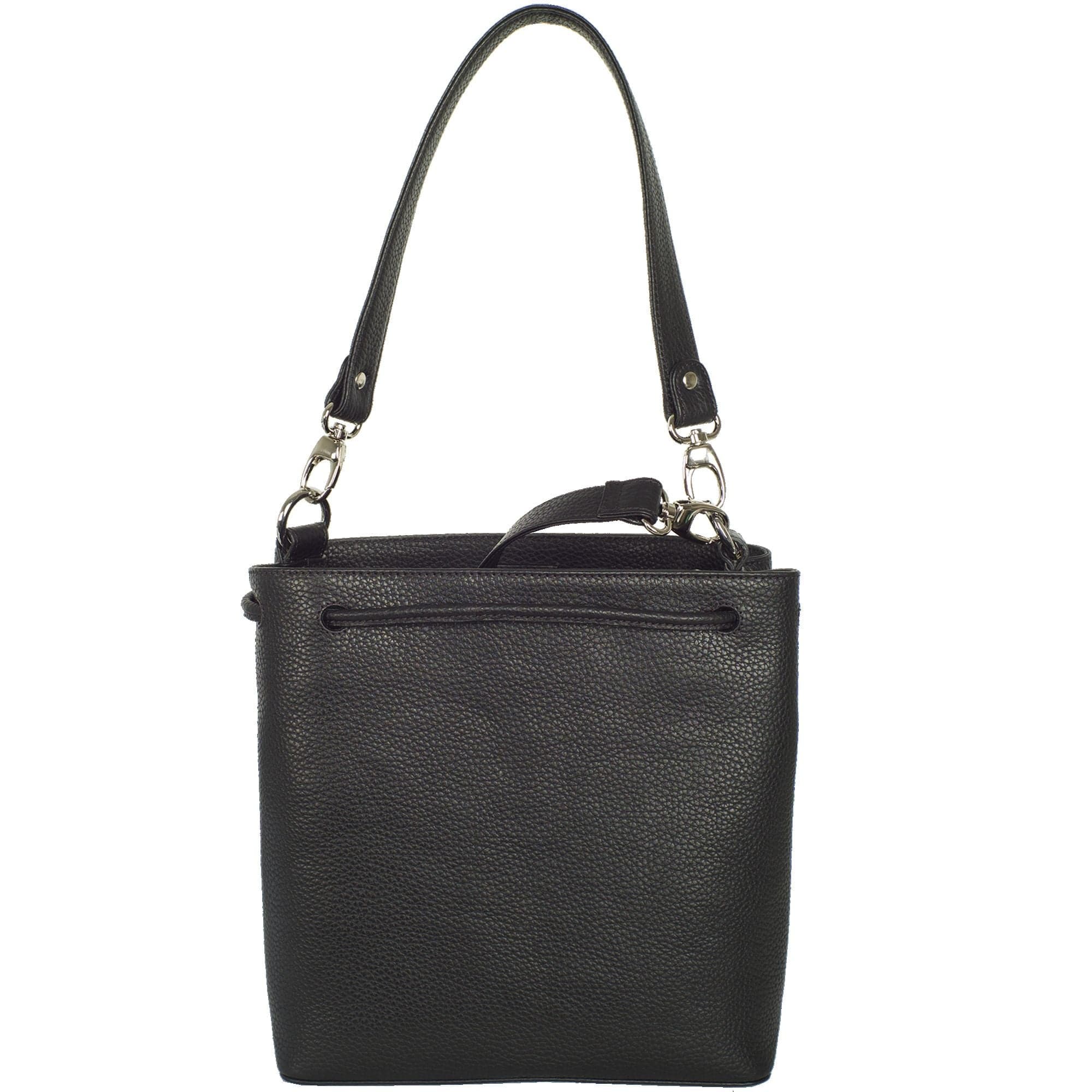 Handtasche Umhängetasche 10 Zoll Leder schwarz - Corf Offermann