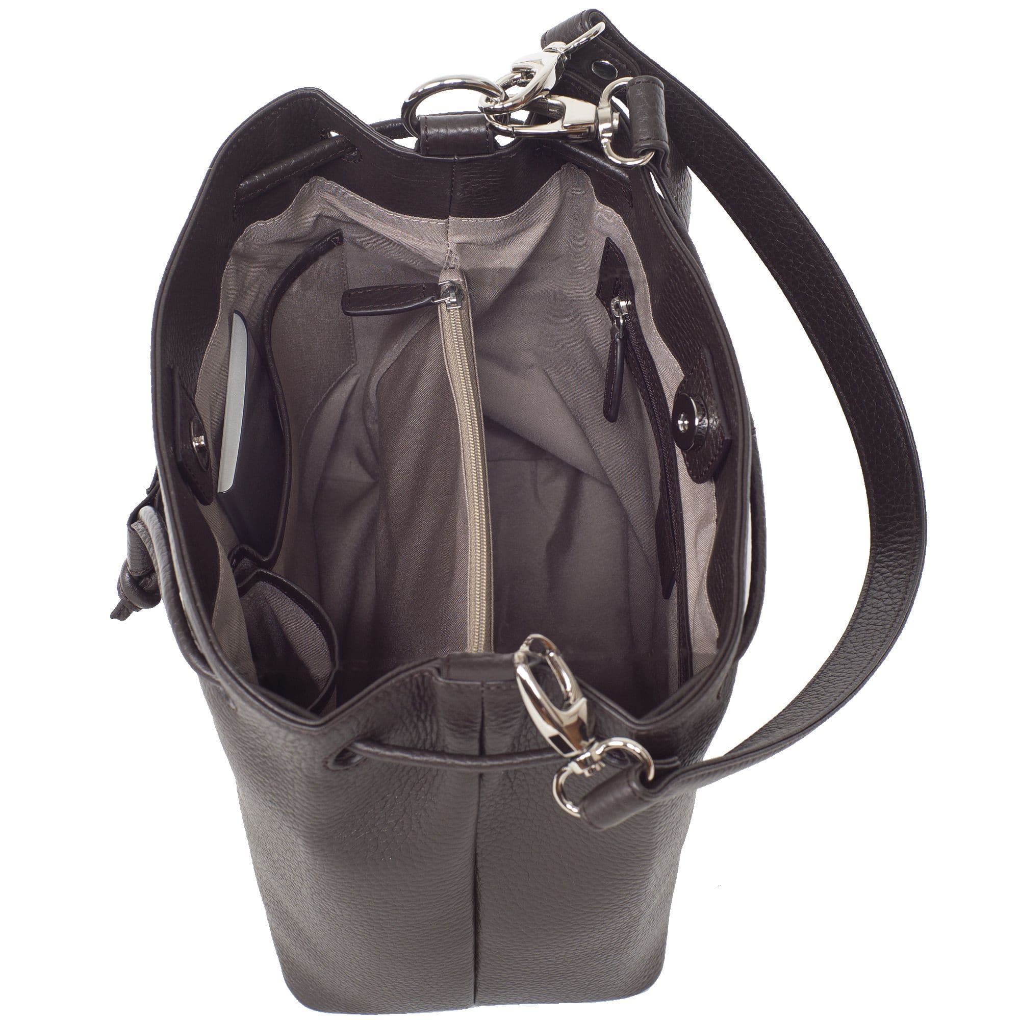 Handtasche Umhängetasche 10 Zoll Leder braun - Corf Offermann