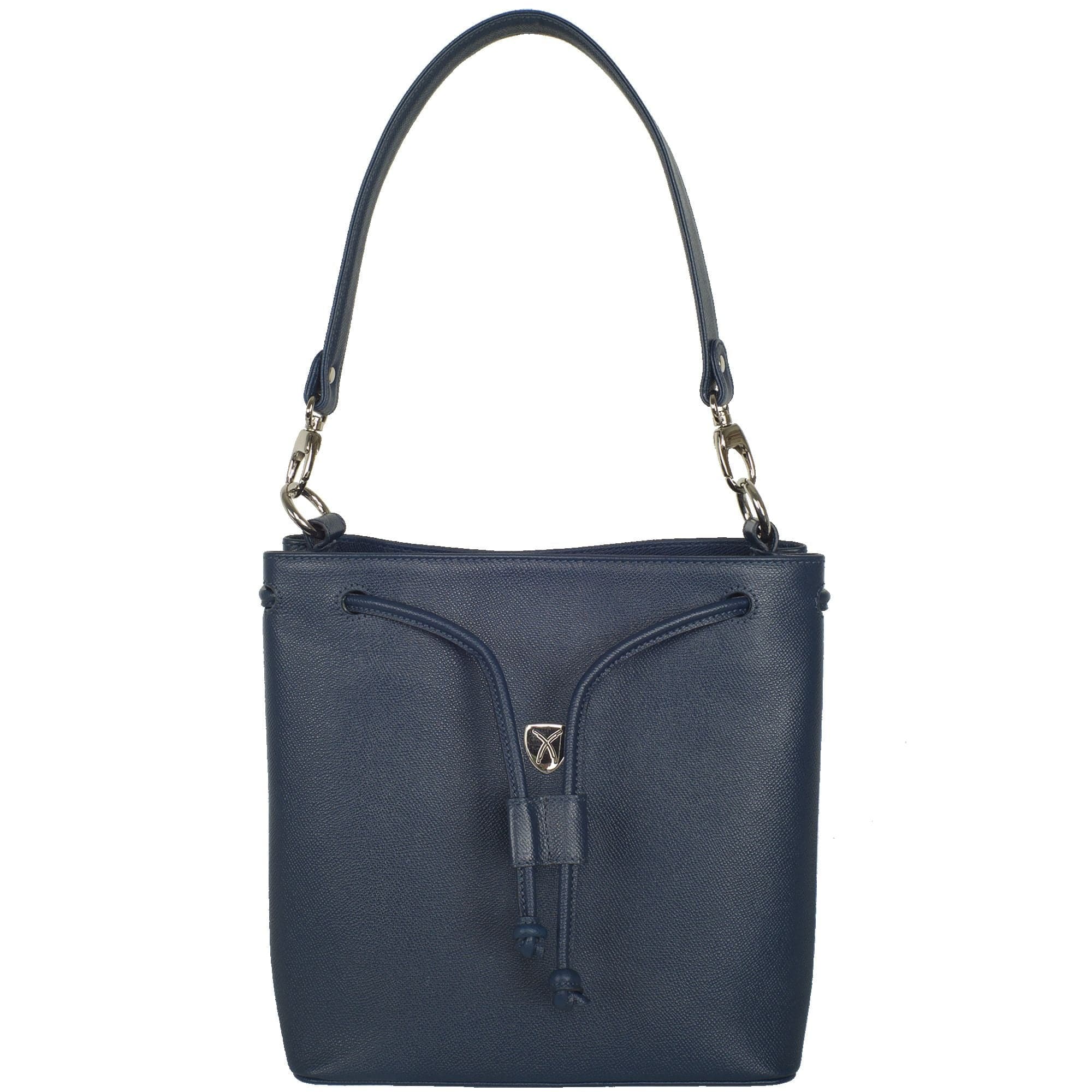 Handtasche Umhängetasche 10 Zoll Leder blau - Corf Offermann