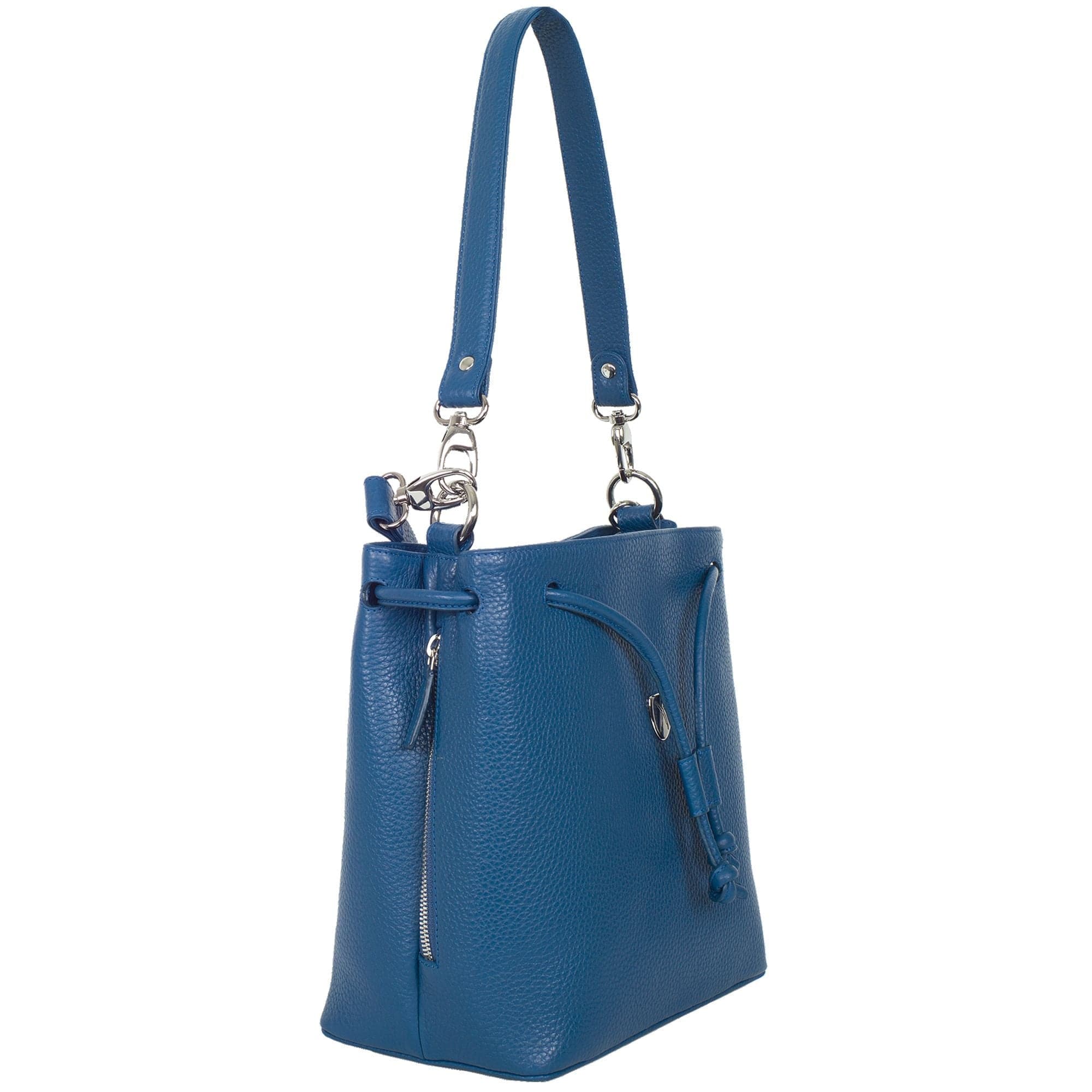 Handtasche Umhängetasche 10 Zoll Leder blau - Corf Offermann