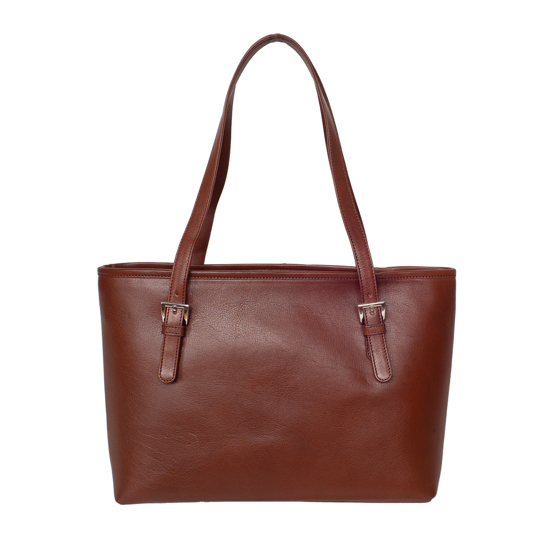 Handtasche Shopper 13 Zoll Leder braun