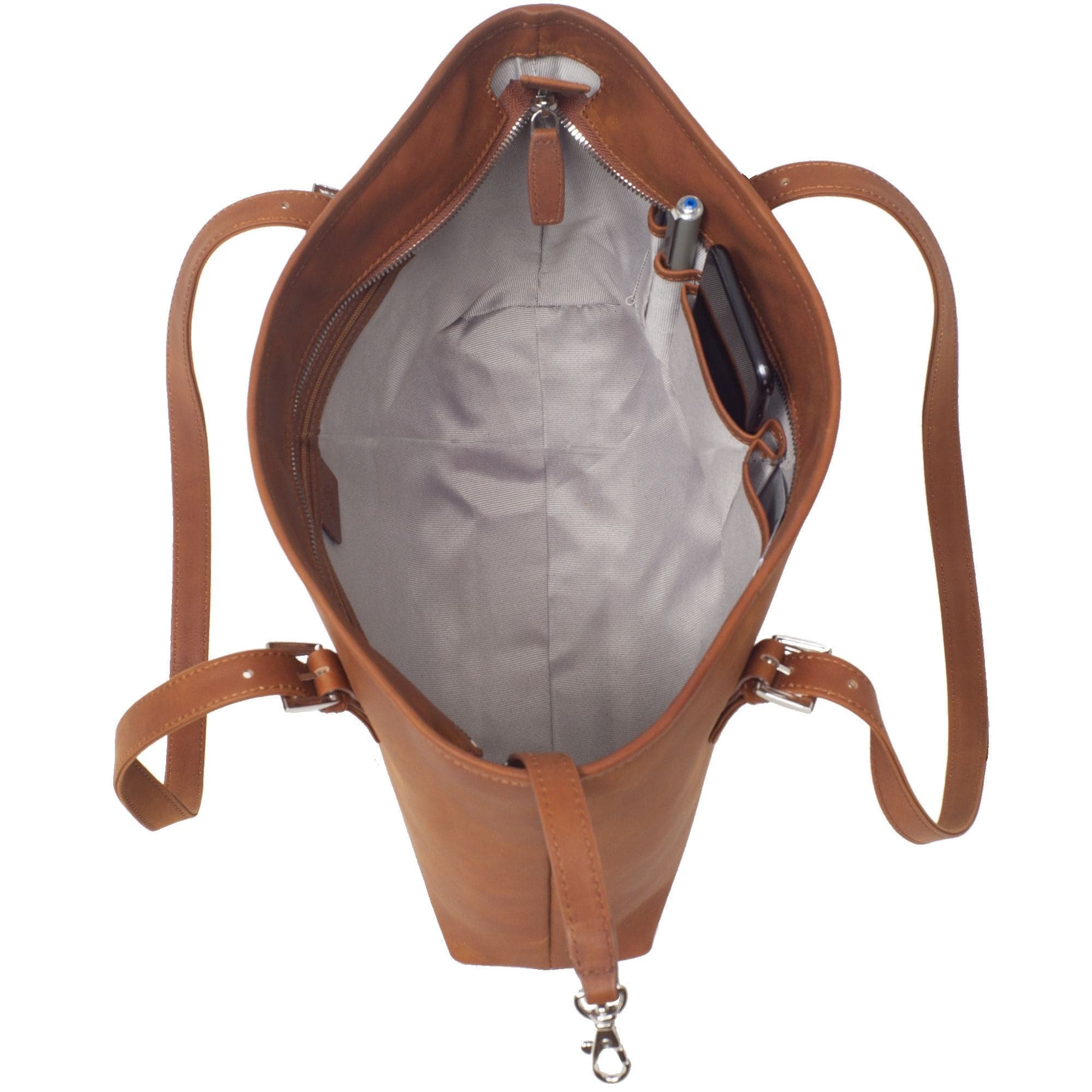 Handtasche Shopper 13 Zoll Leder cognac - Corf Offermann