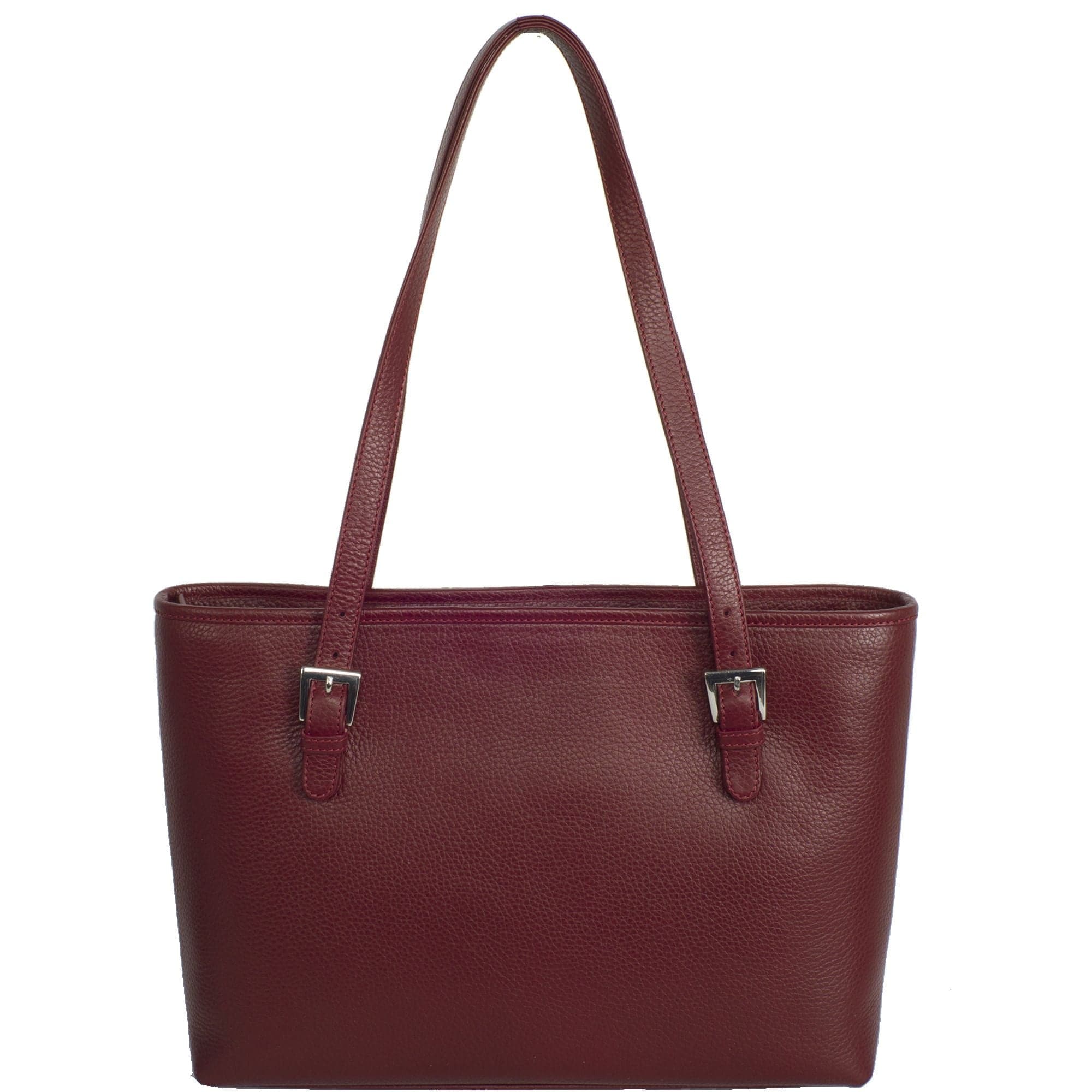 Handtasche Shopper 13 Zoll Leder bordeauxrot - Corf Offermann