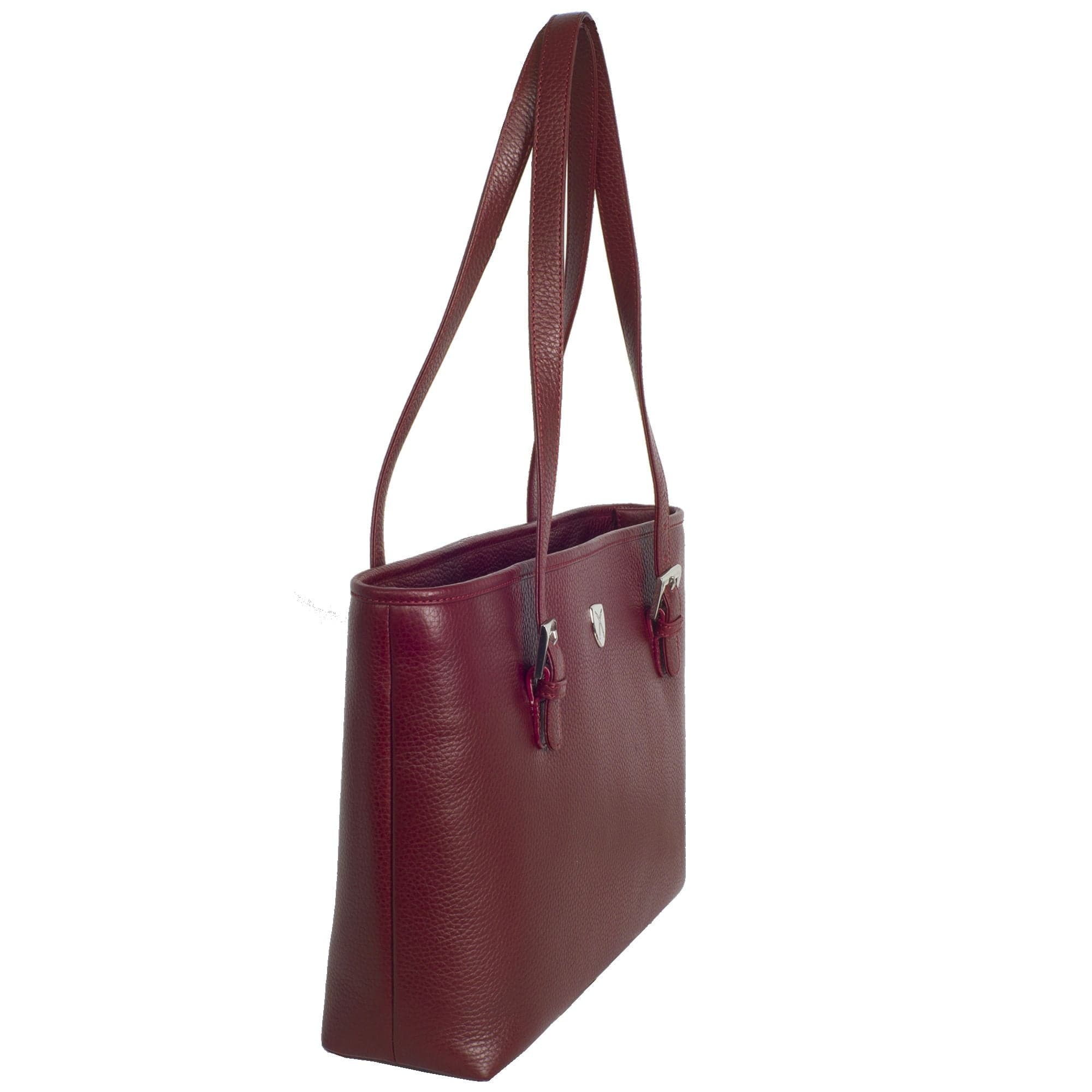 Handtasche Shopper 13 Zoll Leder bordeauxrot - Corf Offermann