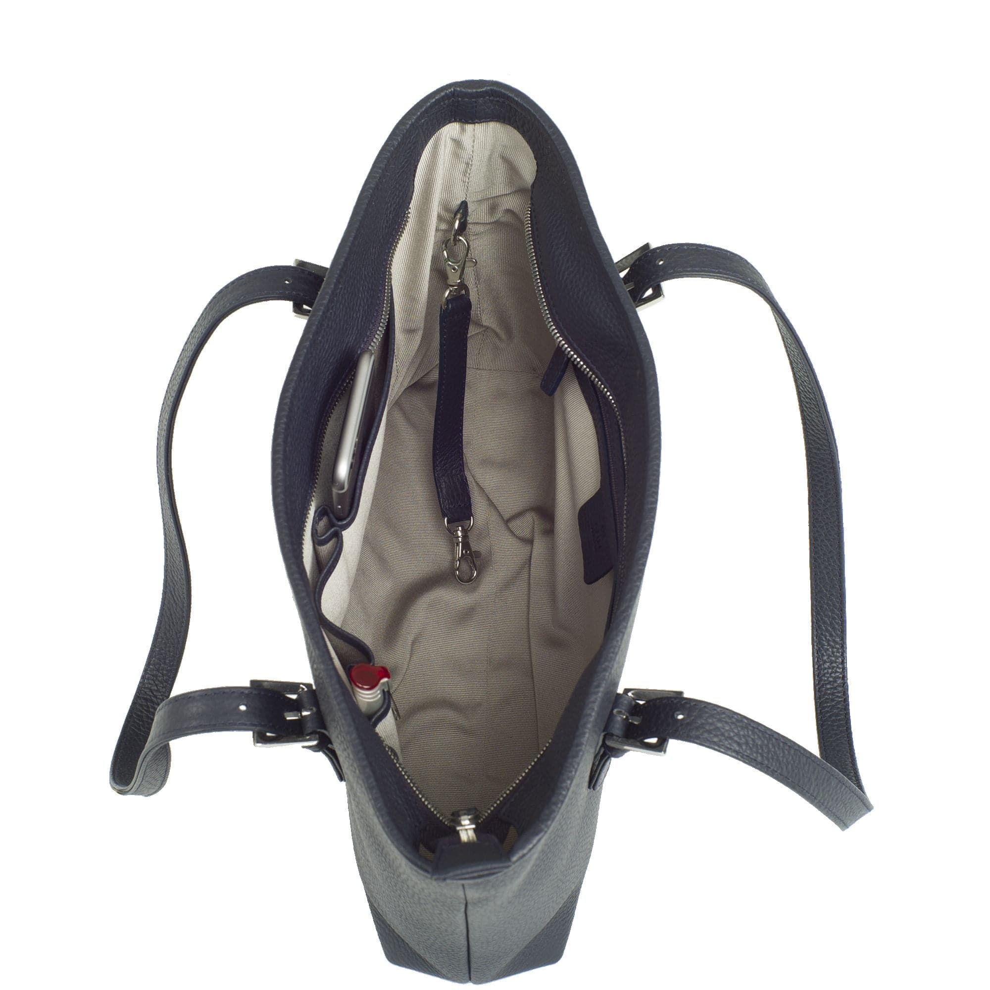 Handtasche Shopper 13 Zoll Leder blau - Corf Offermann