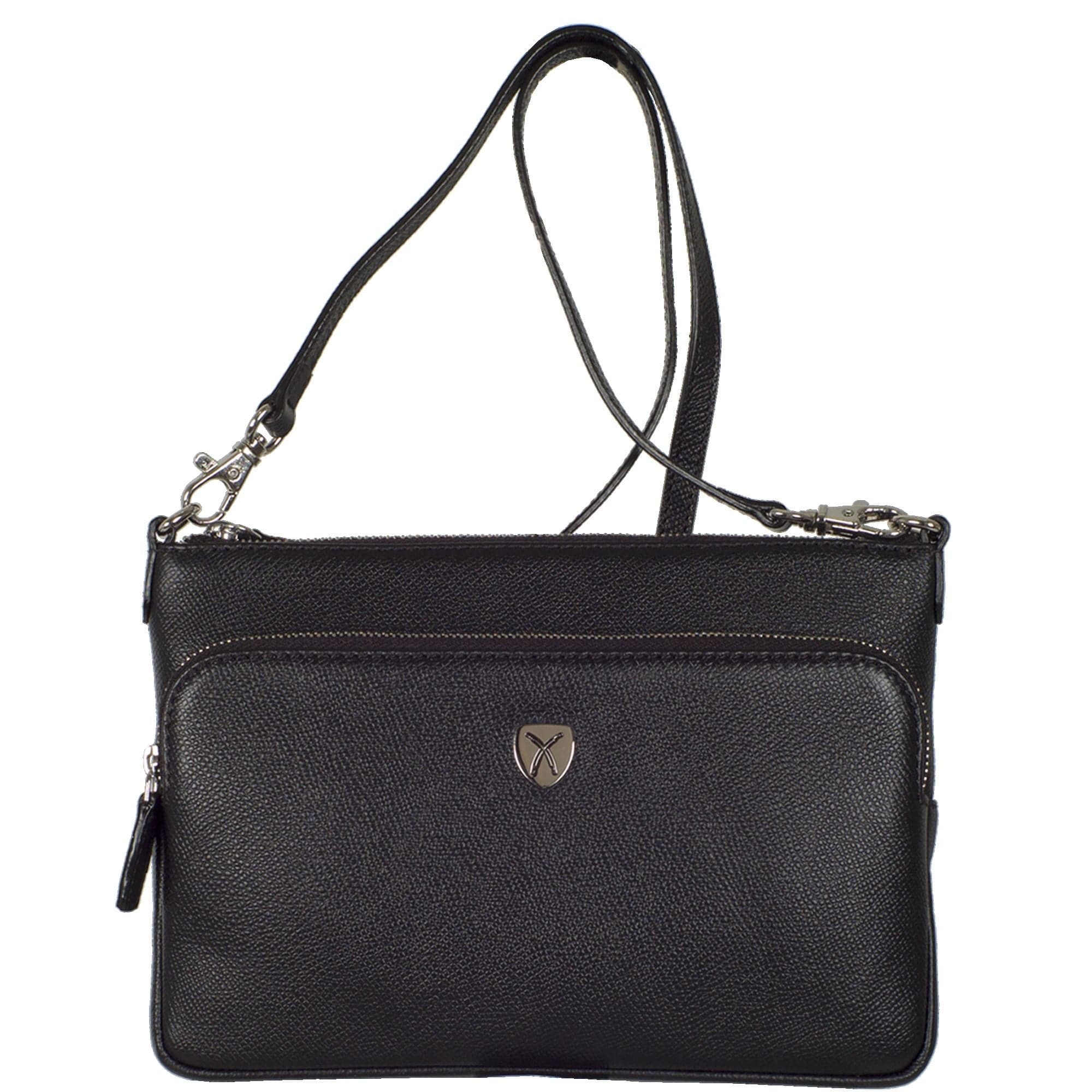 Handtasche Umhängetasche Leder schwarz - Corf Offermann