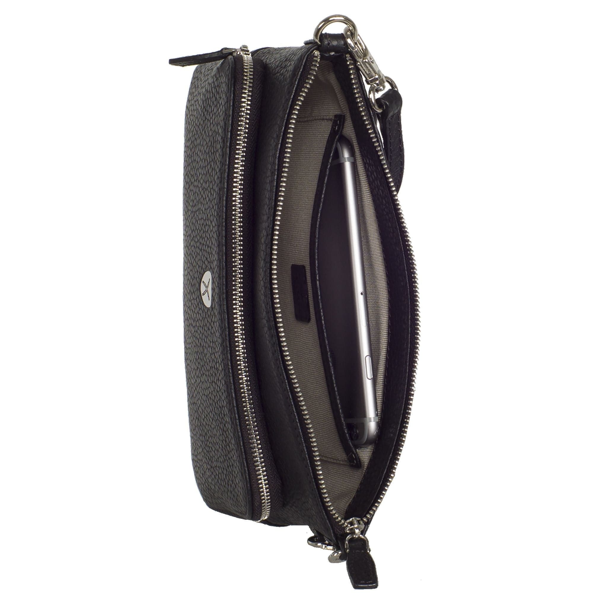 Handtasche Umhängetasche Leder schwarz - Corf Offermann