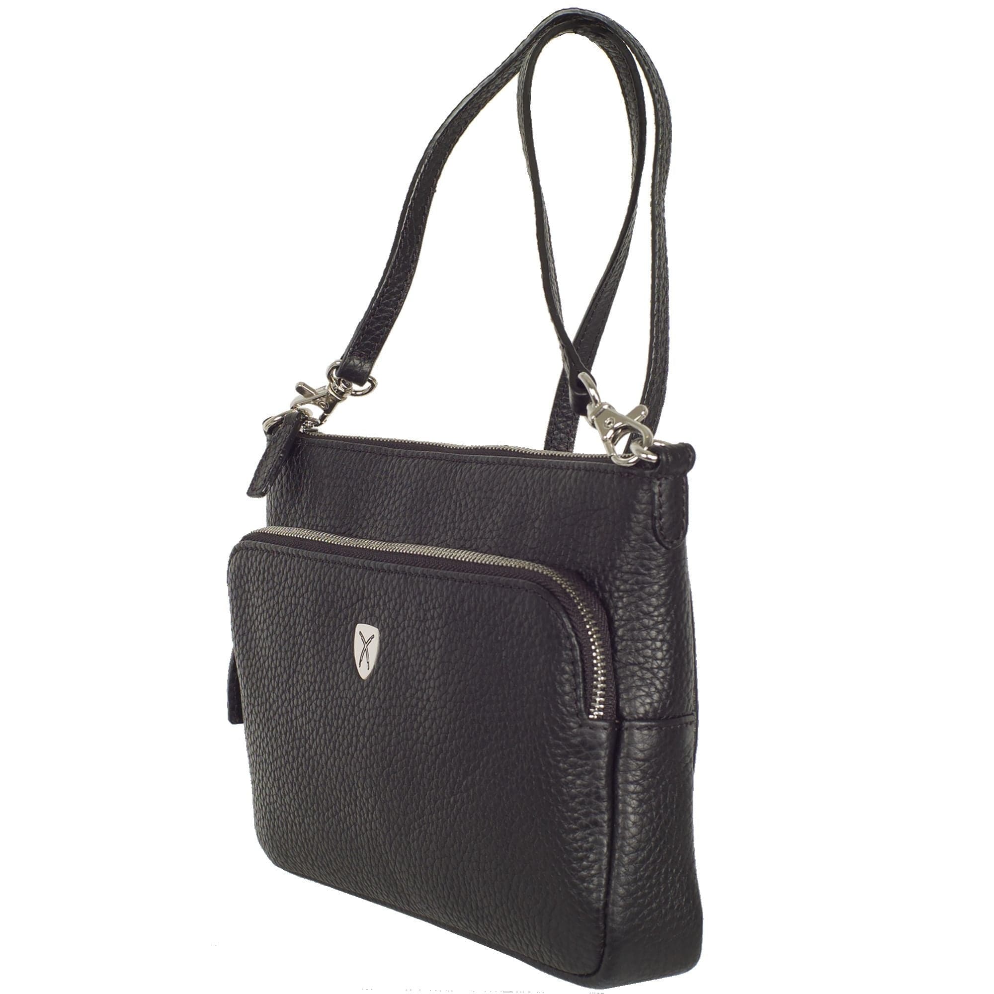 Handtasche Umhängetasche Leder schwarz - Corf Offermann