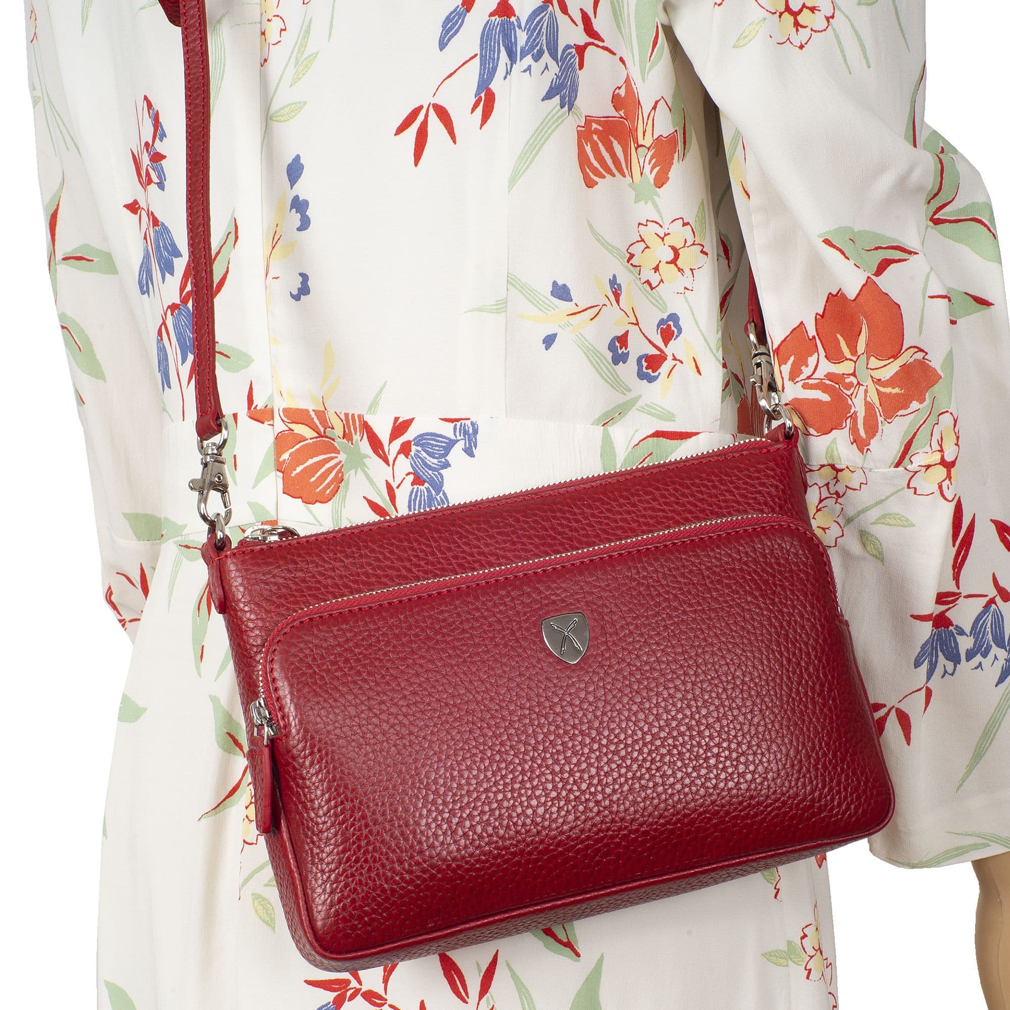 Handtasche Umhängetasche Leder rot - Corf Offermann