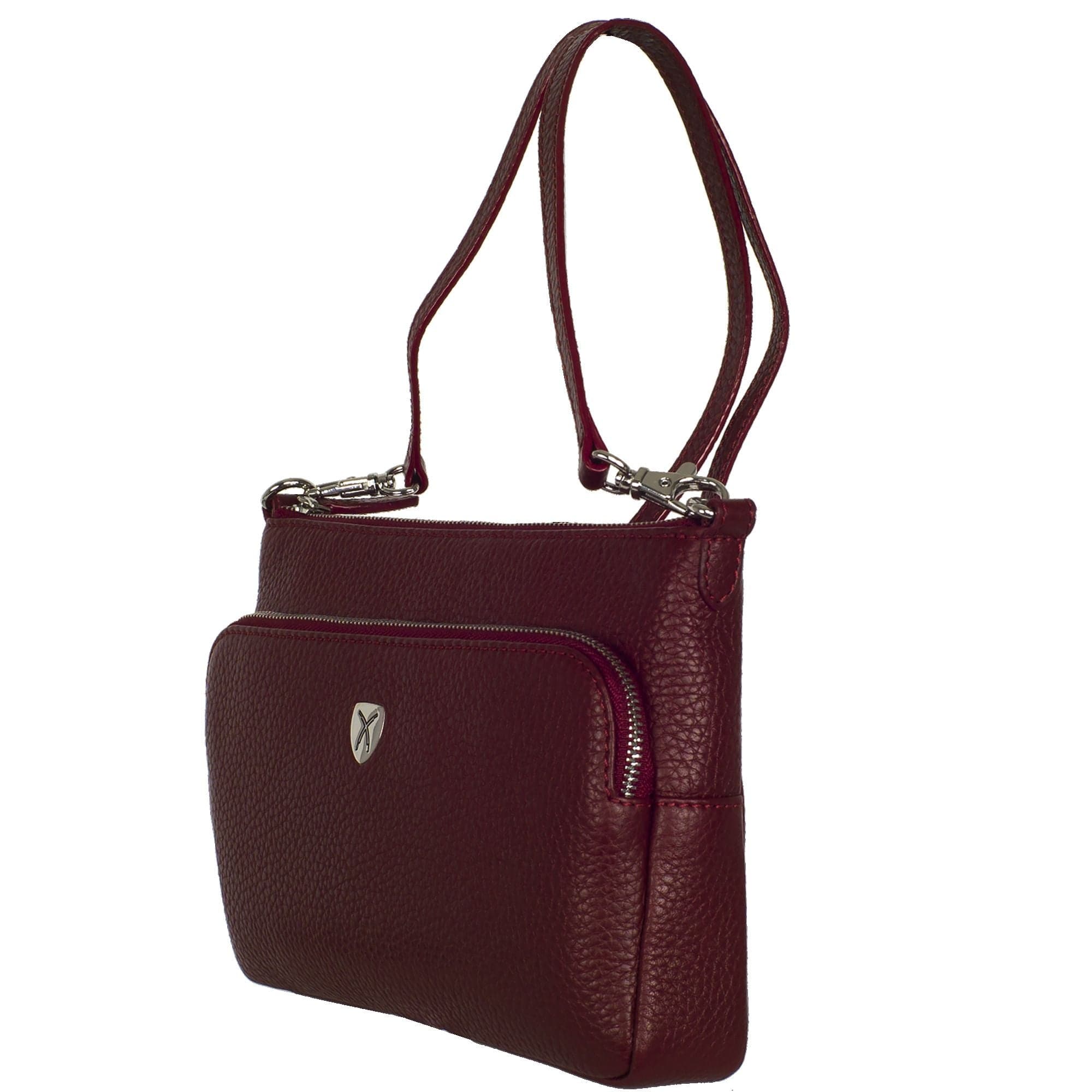 Handtasche Umhängetasche Leder bordeauxrot - Corf Offermann