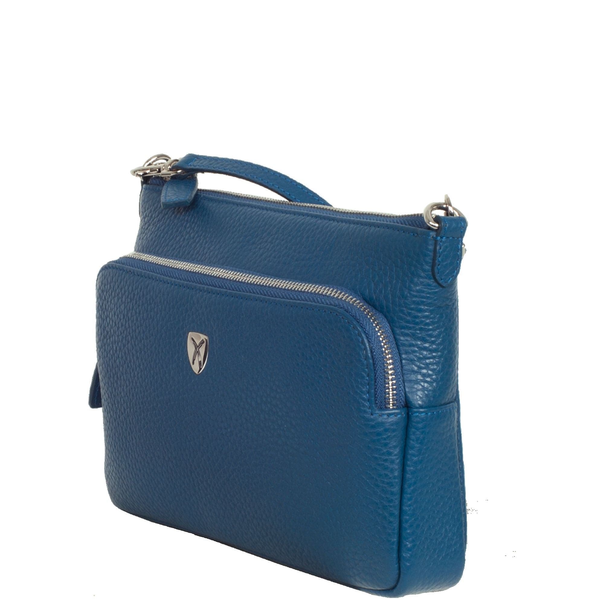 Handtasche Umhängetasche Leder hellblau - Corf Offermann