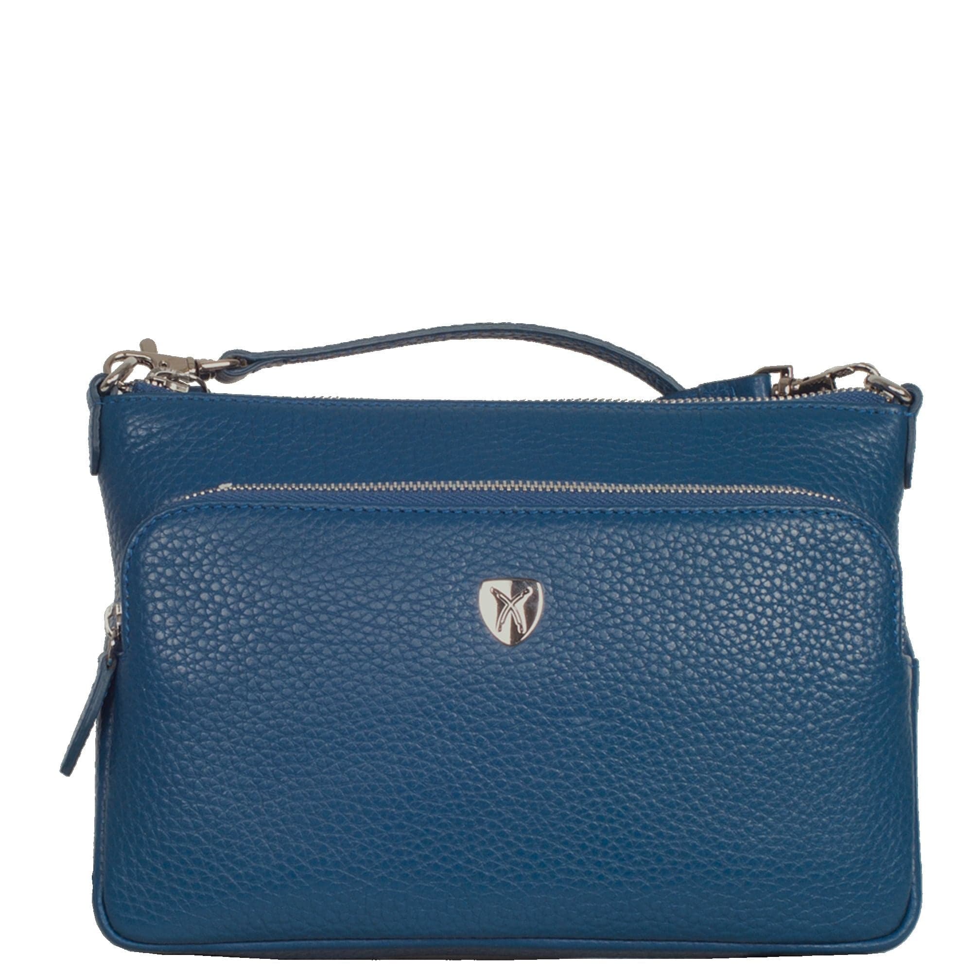 Handtasche Umhängetasche Leder hellblau - Corf Offermann