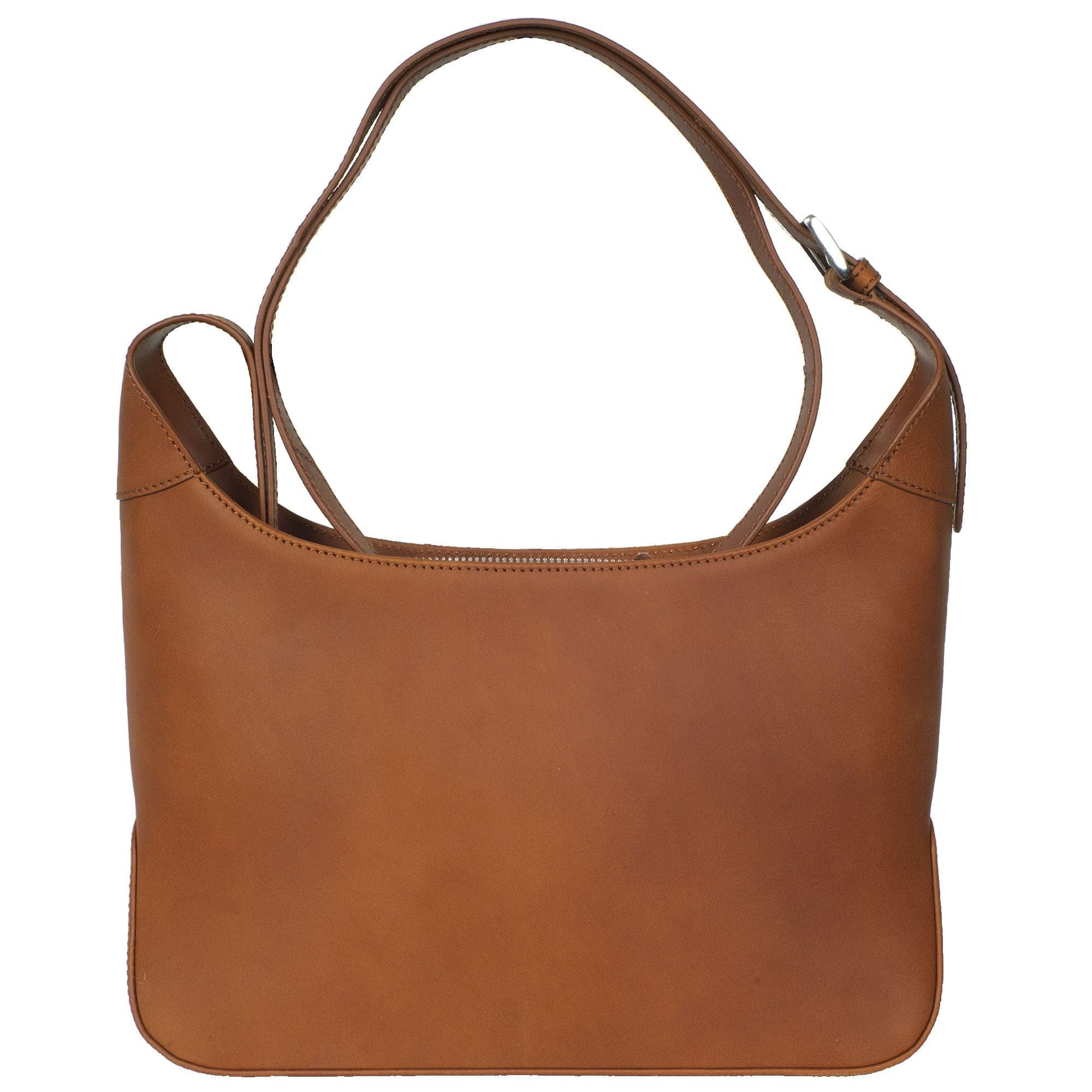 Schultertasche Handtasche Crossover glattes Leder cognac - Corf Offermann