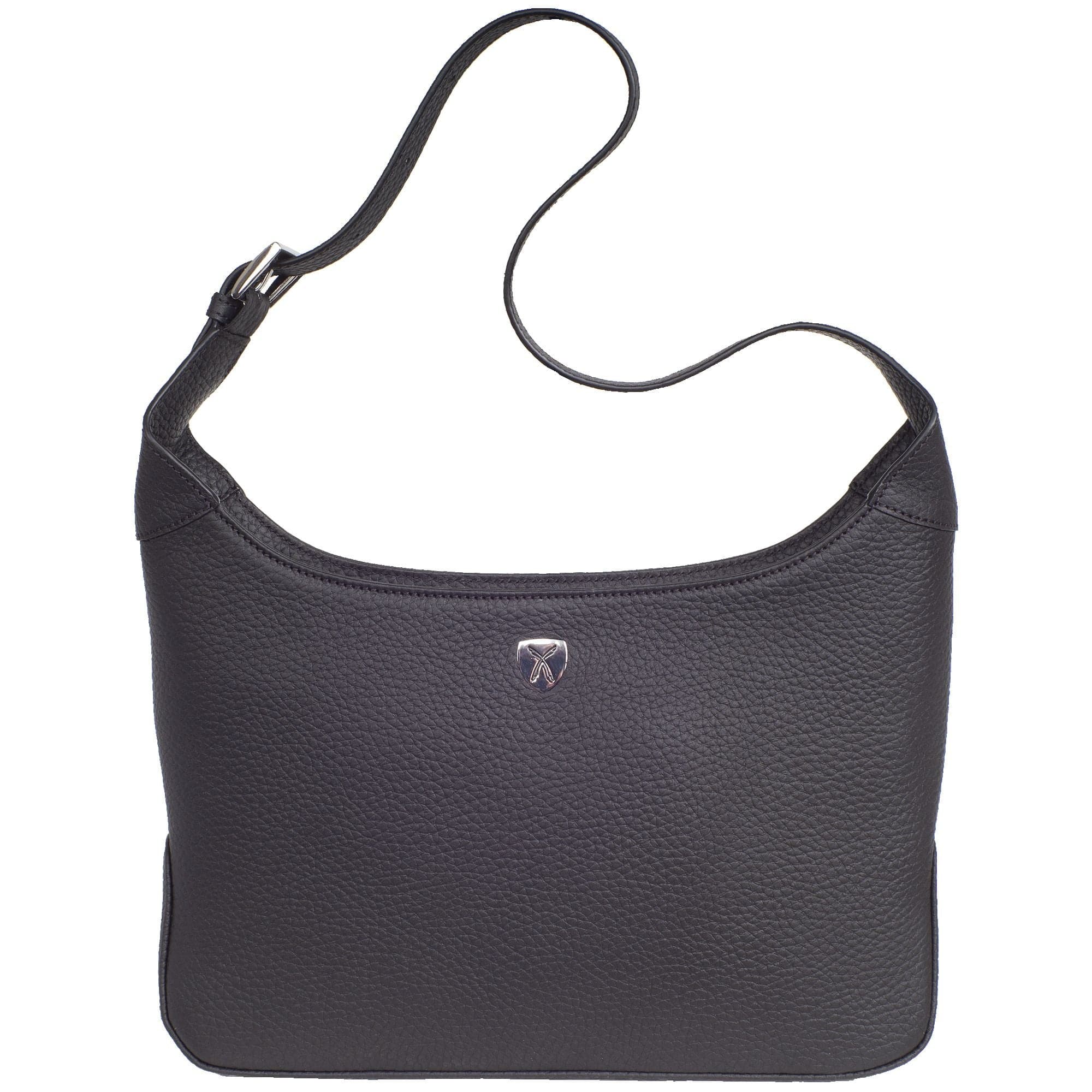 Schultertasche Handtasche Crossover Leder schwarz - Corf Offermann