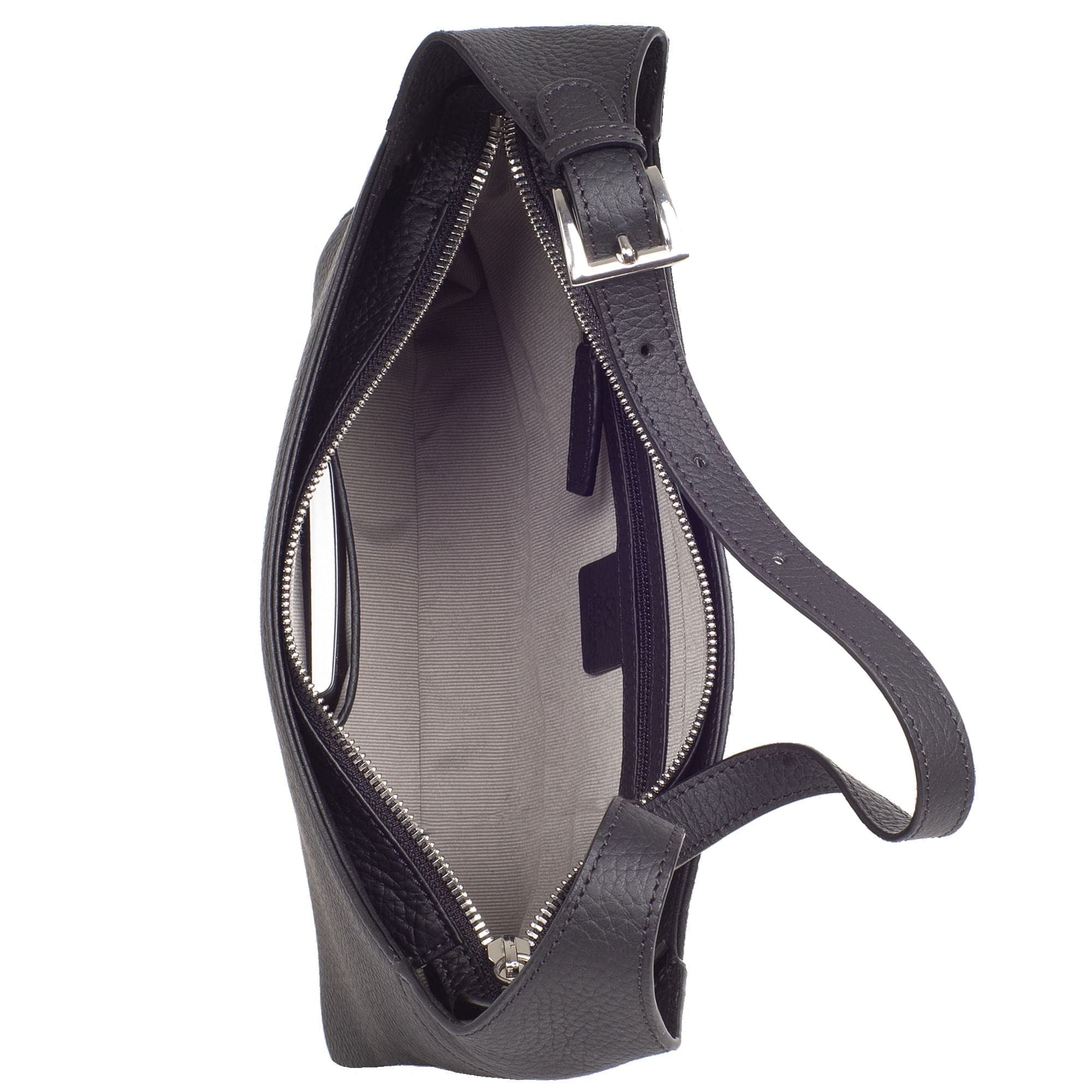 Schultertasche Handtasche Crossover Leder schwarz - Corf Offermann