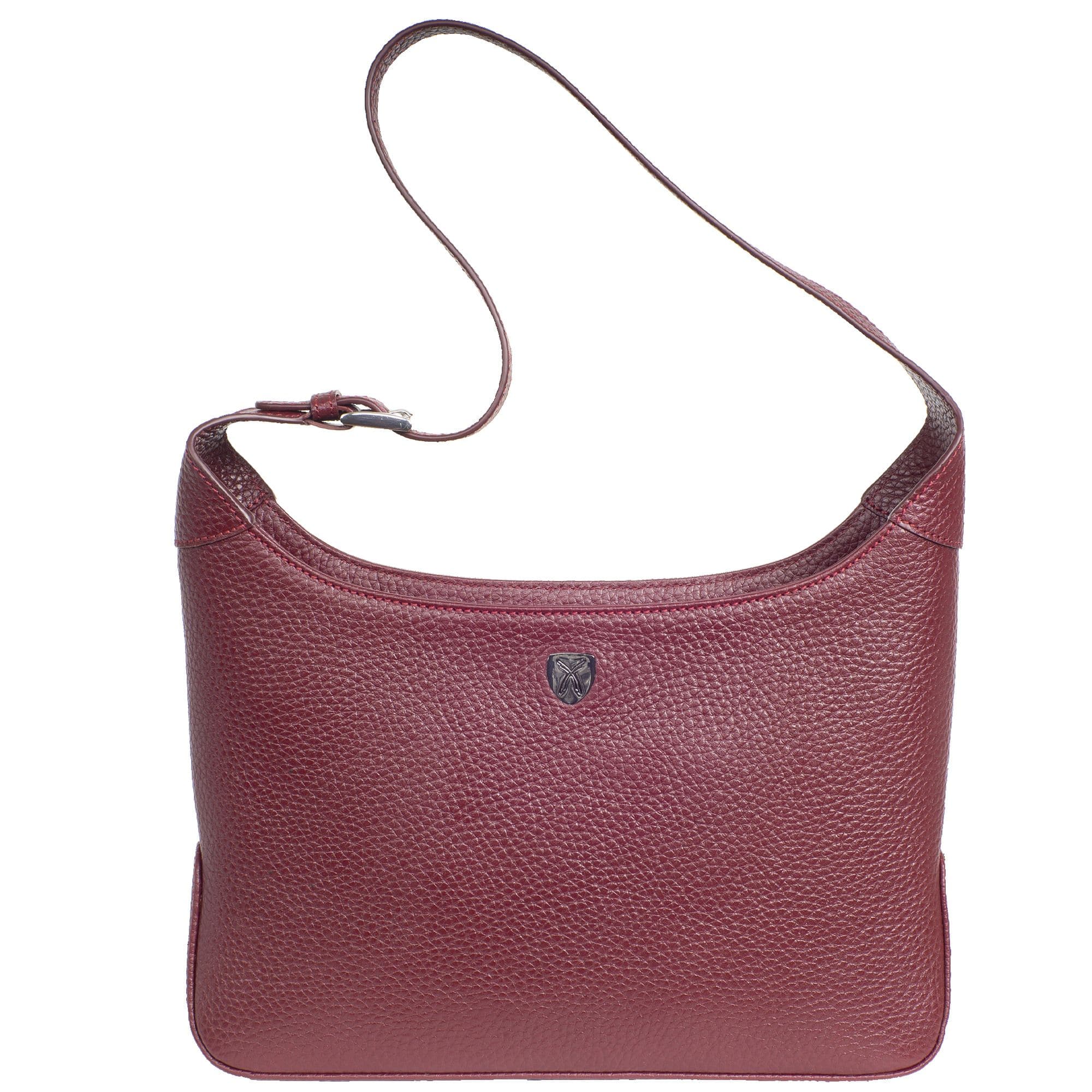 Schultertasche Handtasche Crossover Leder bordeauxrot - Corf Offermann