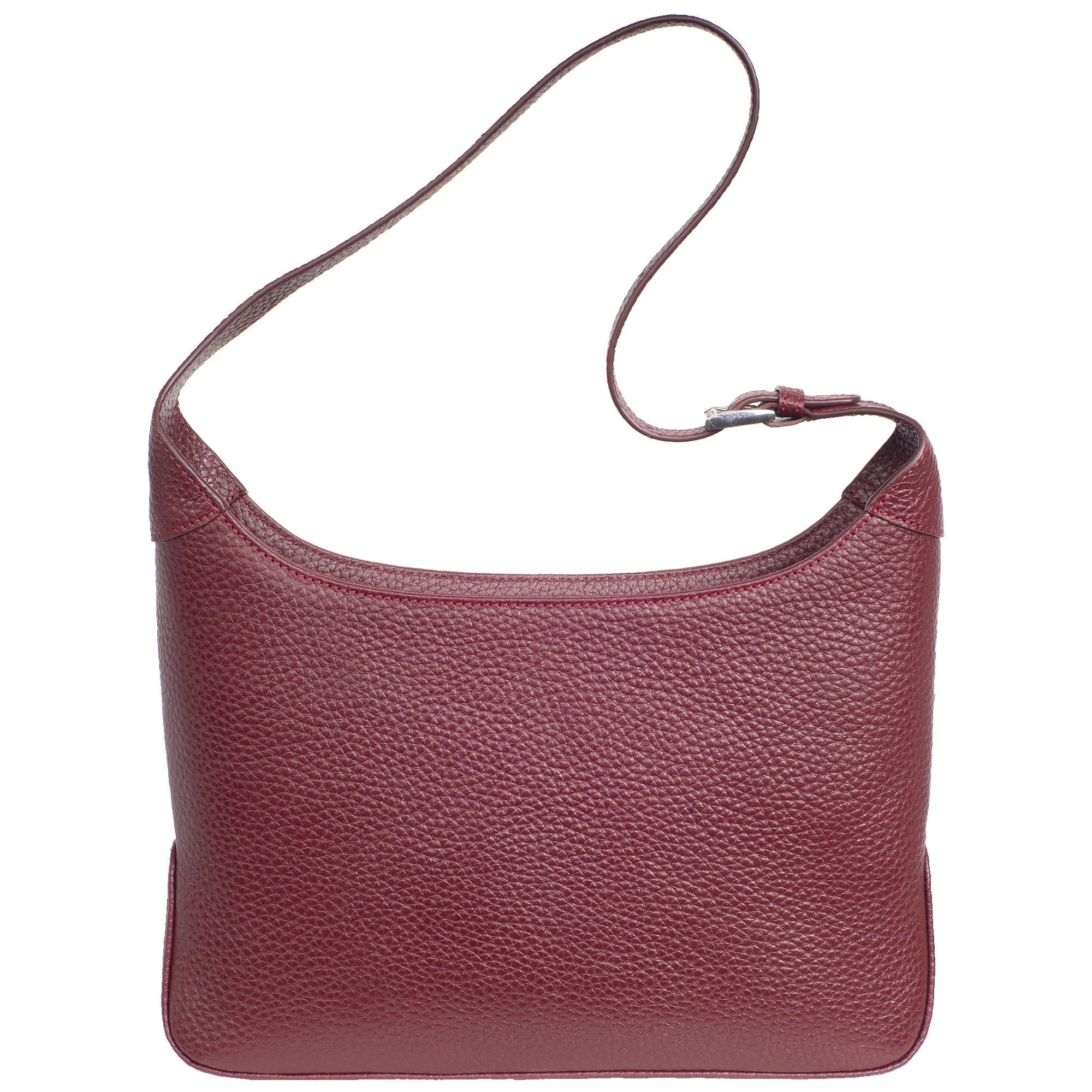 Schultertasche Handtasche Crossover Leder bordeauxrot - Corf Offermann