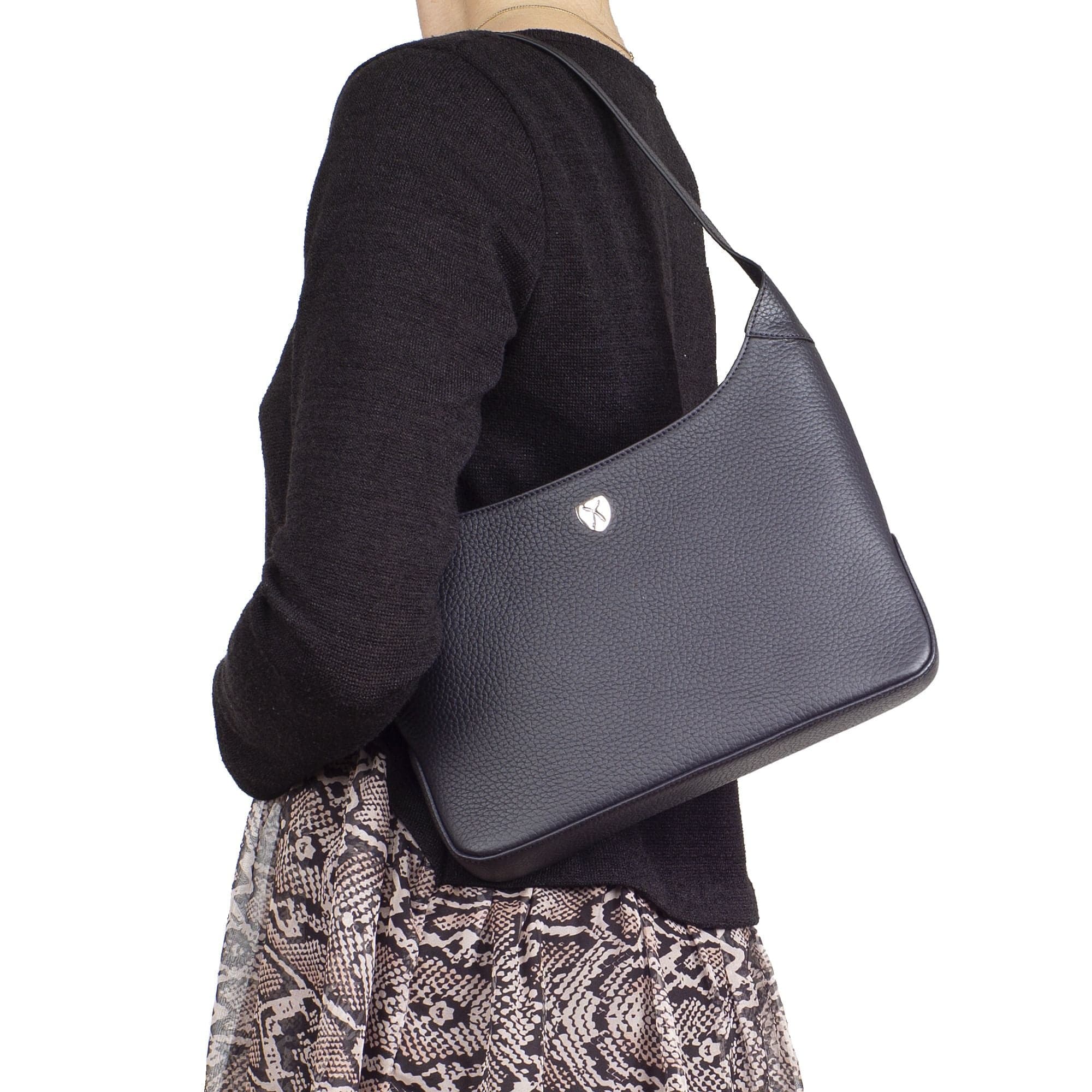 Schultertasche Handtasche Crossover Leder blau - Corf Offermann