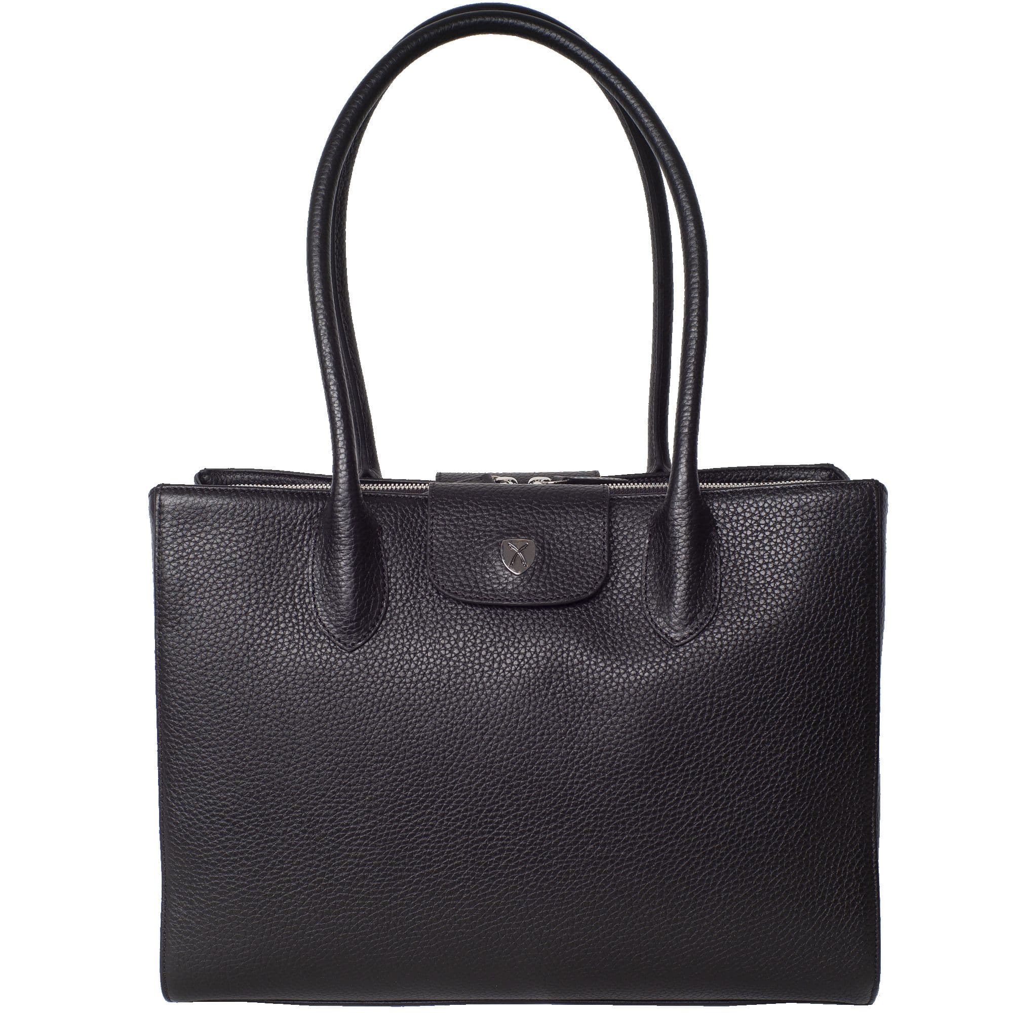 Handtasche Businesstasche 14 Zoll Leder schwarz - Corf Offermann