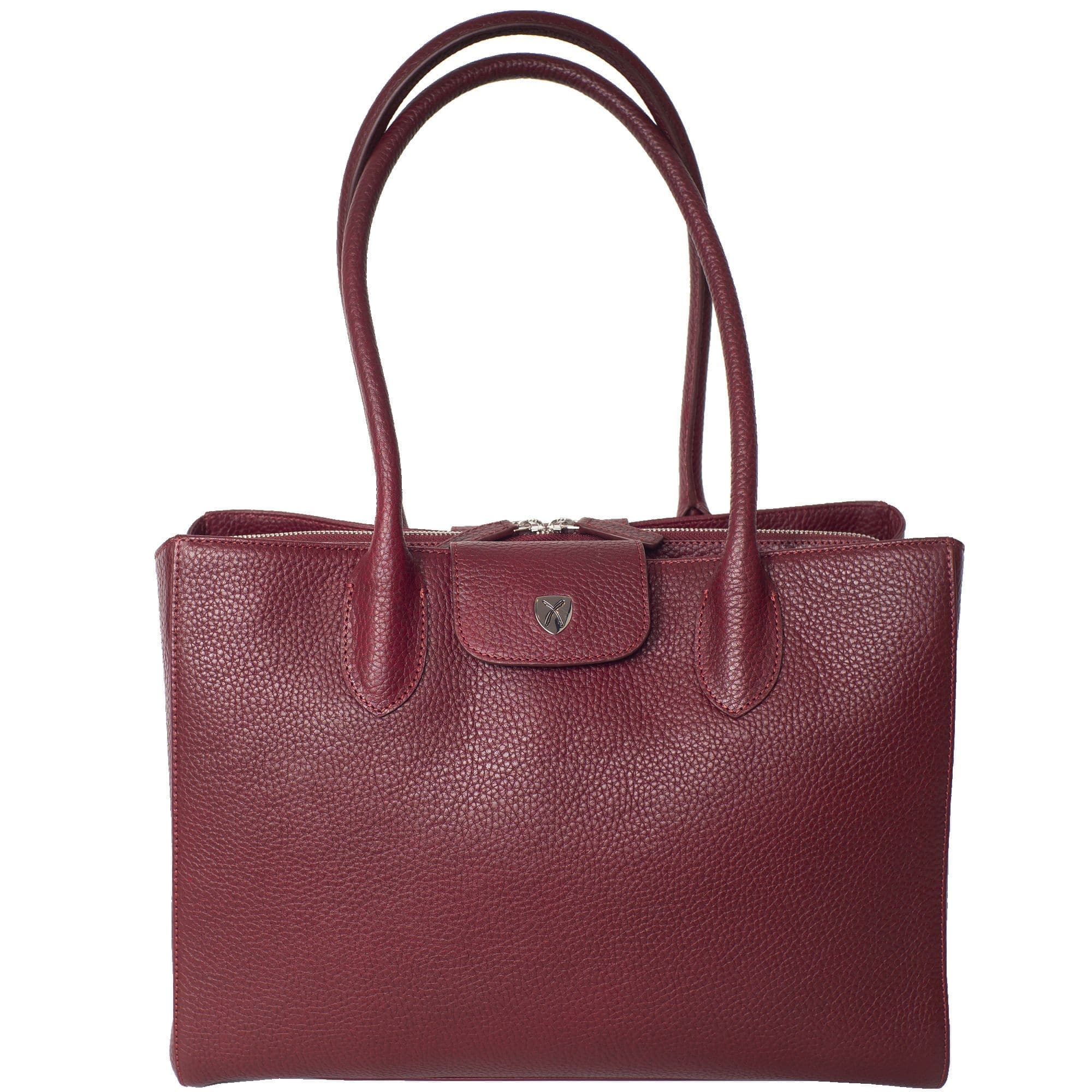 Handtasche Businesstasche 14 Zoll Leder bordeauxrot - Corf Offermann