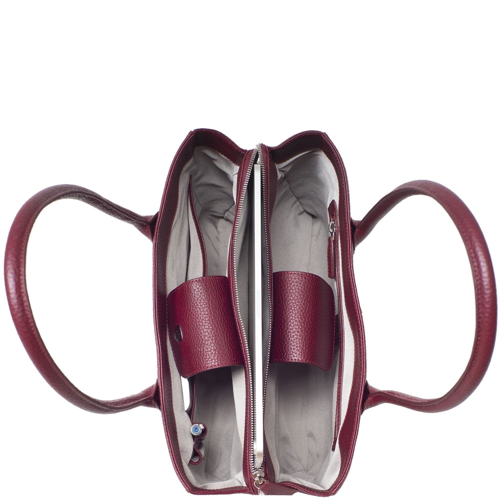 Handtasche Businesstasche 14 Zoll Leder bordeauxrot - Corf Offermann