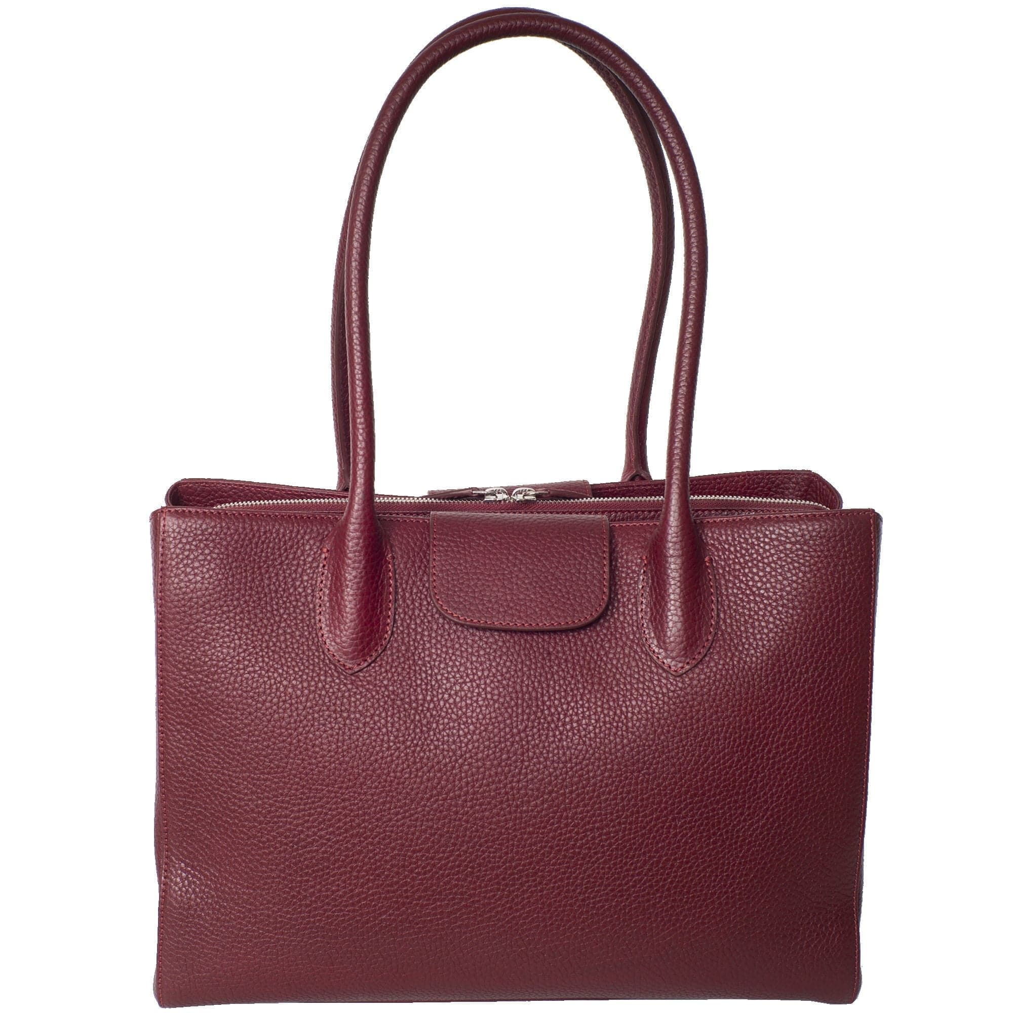 Handtasche Businesstasche 14 Zoll Leder bordeauxrot - Corf Offermann