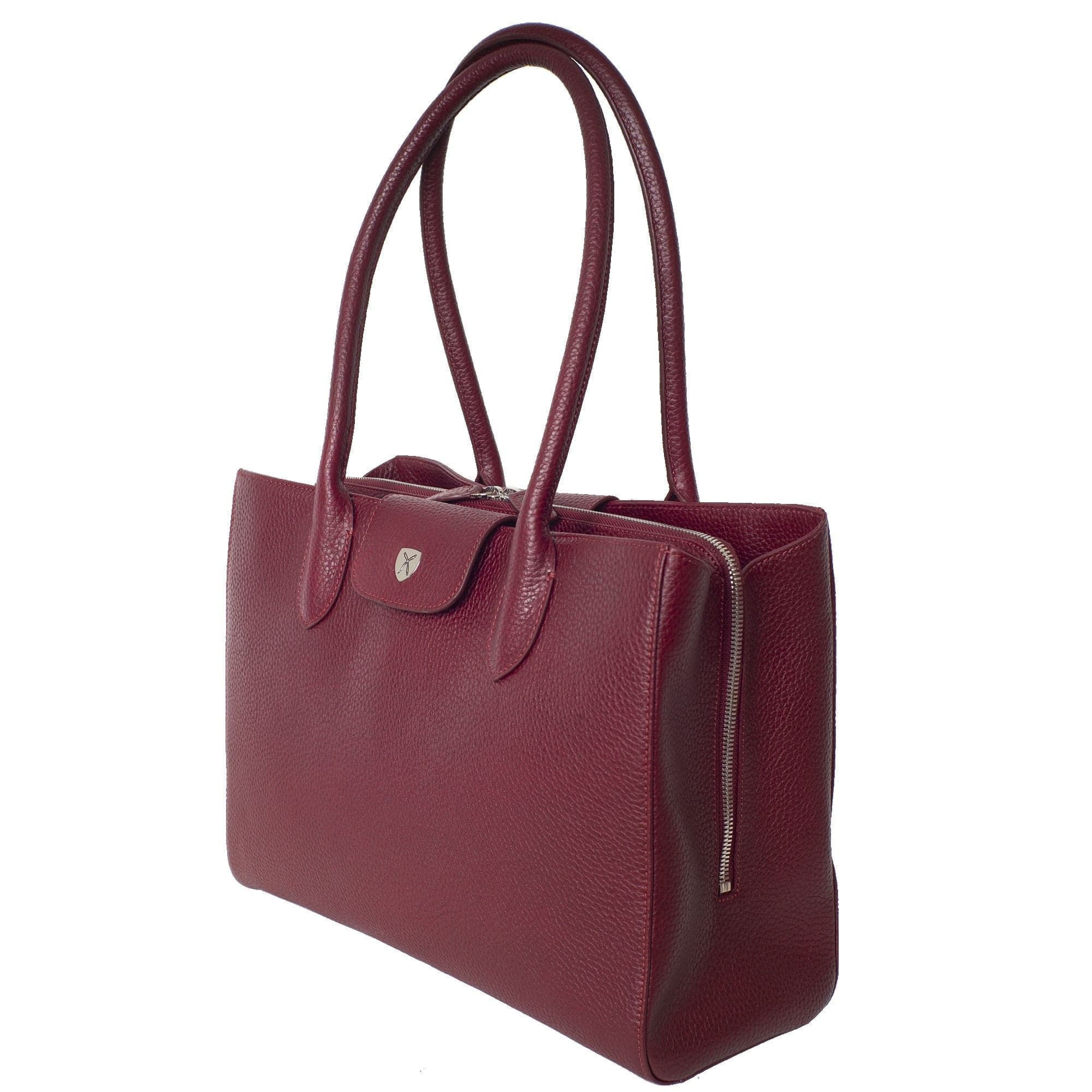 Handtasche Businesstasche 14 Zoll Leder bordeauxrot - Corf Offermann