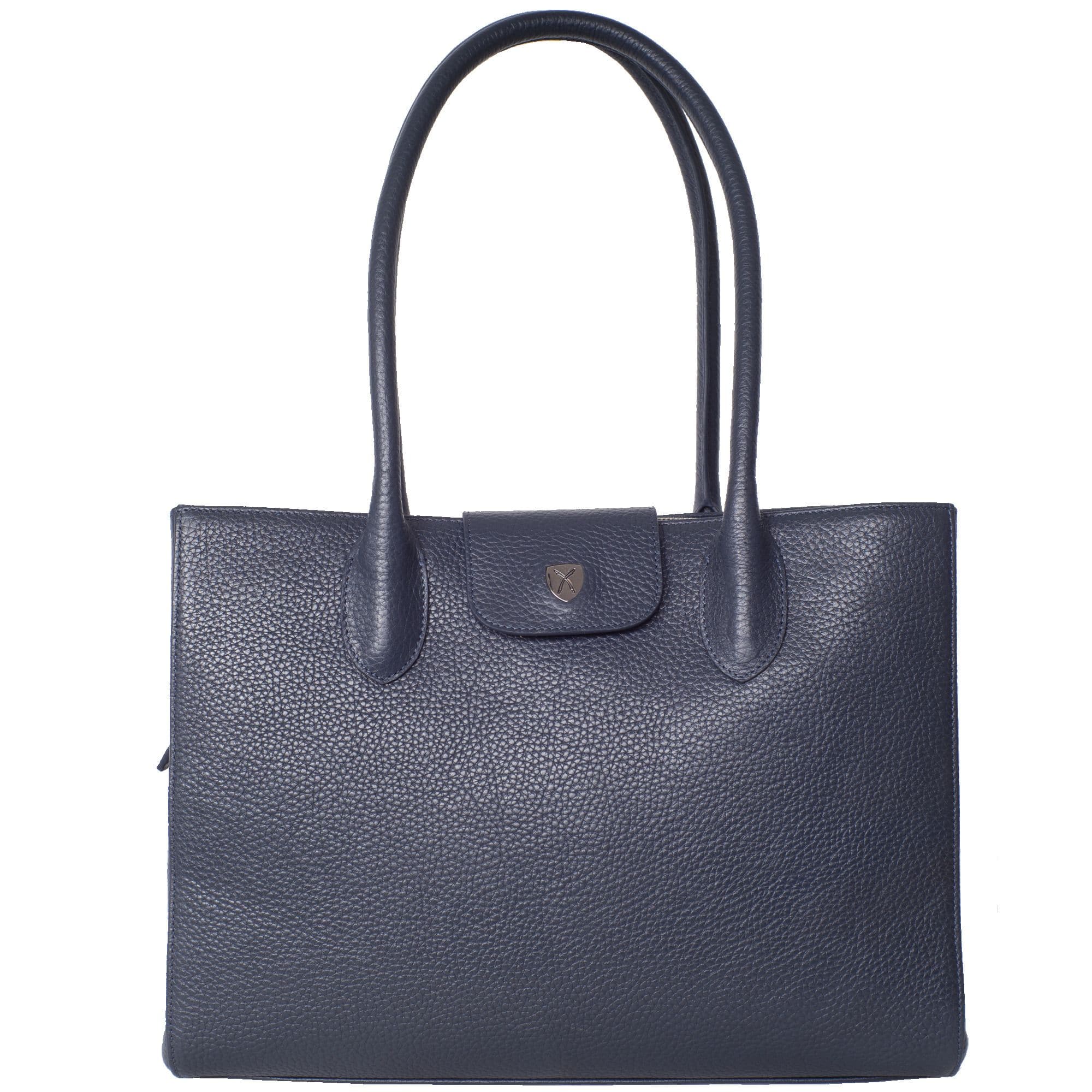 Handtasche Businesstasche 14 Zoll Leder blau - Corf Offermann