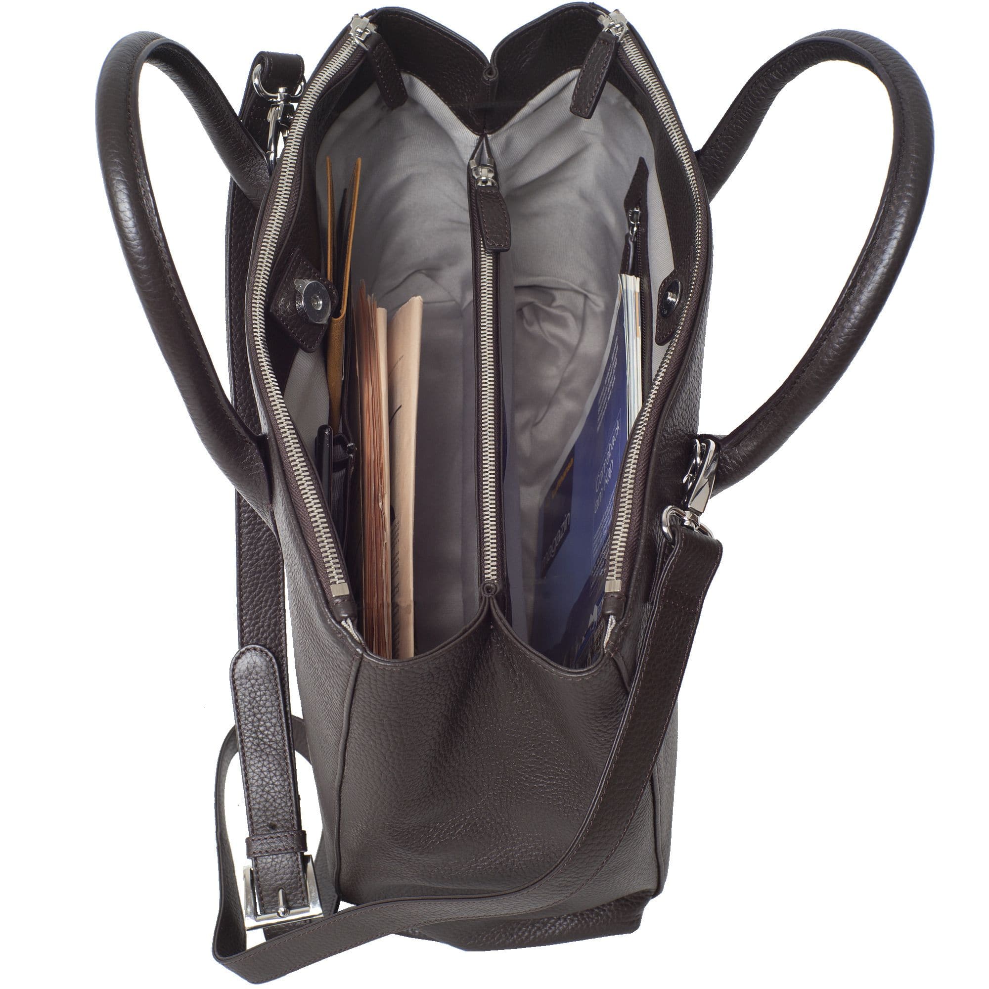 Damen Businesstasche Handtasche 15 Zoll Leder braun - Corf Offermann