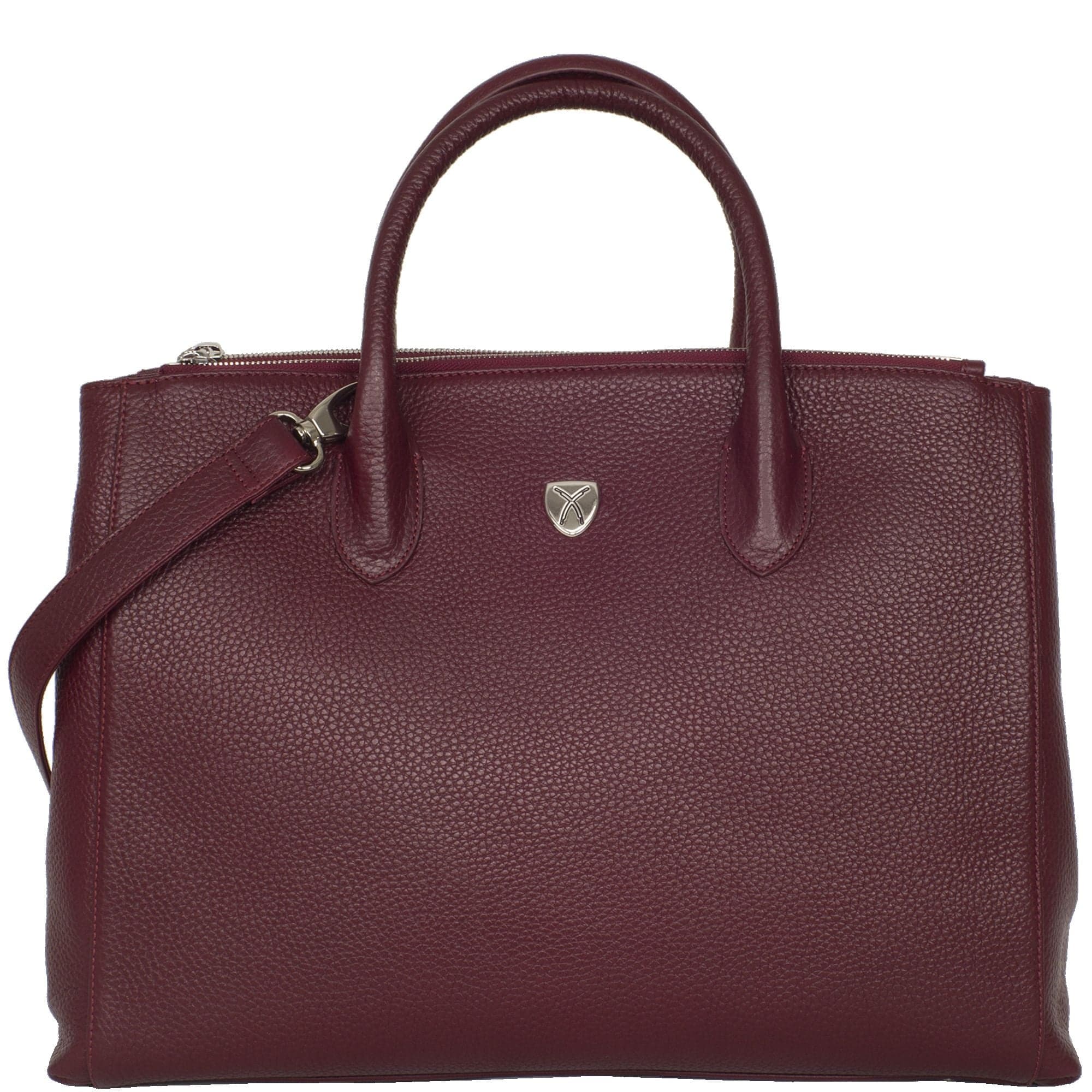 Damen Businesstasche Handtasche 15 Zoll Leder bordeauxrot - Corf Offermann