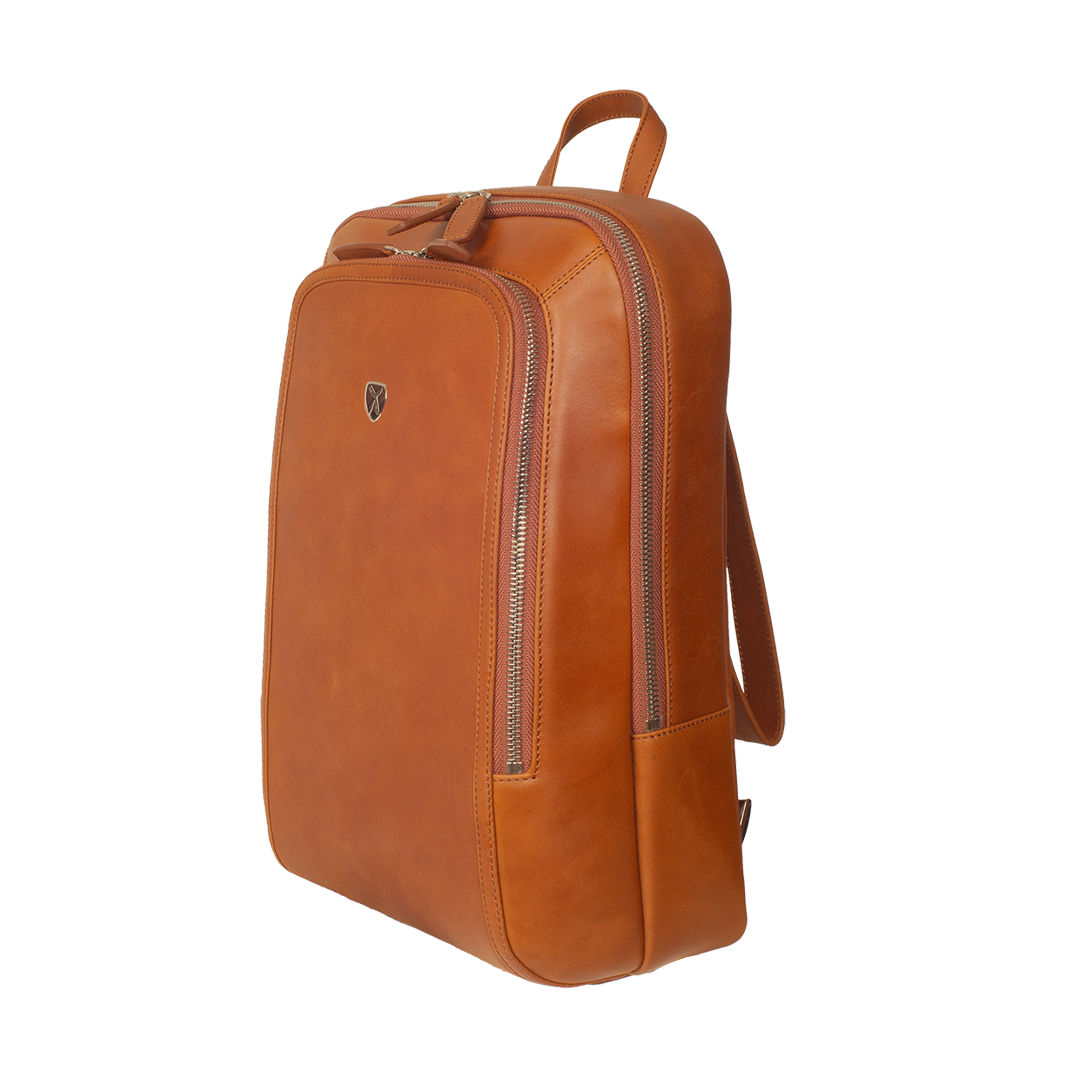 Businessrucksack Lederrucksack 14 Zoll Leder cognac - Corf Offermann