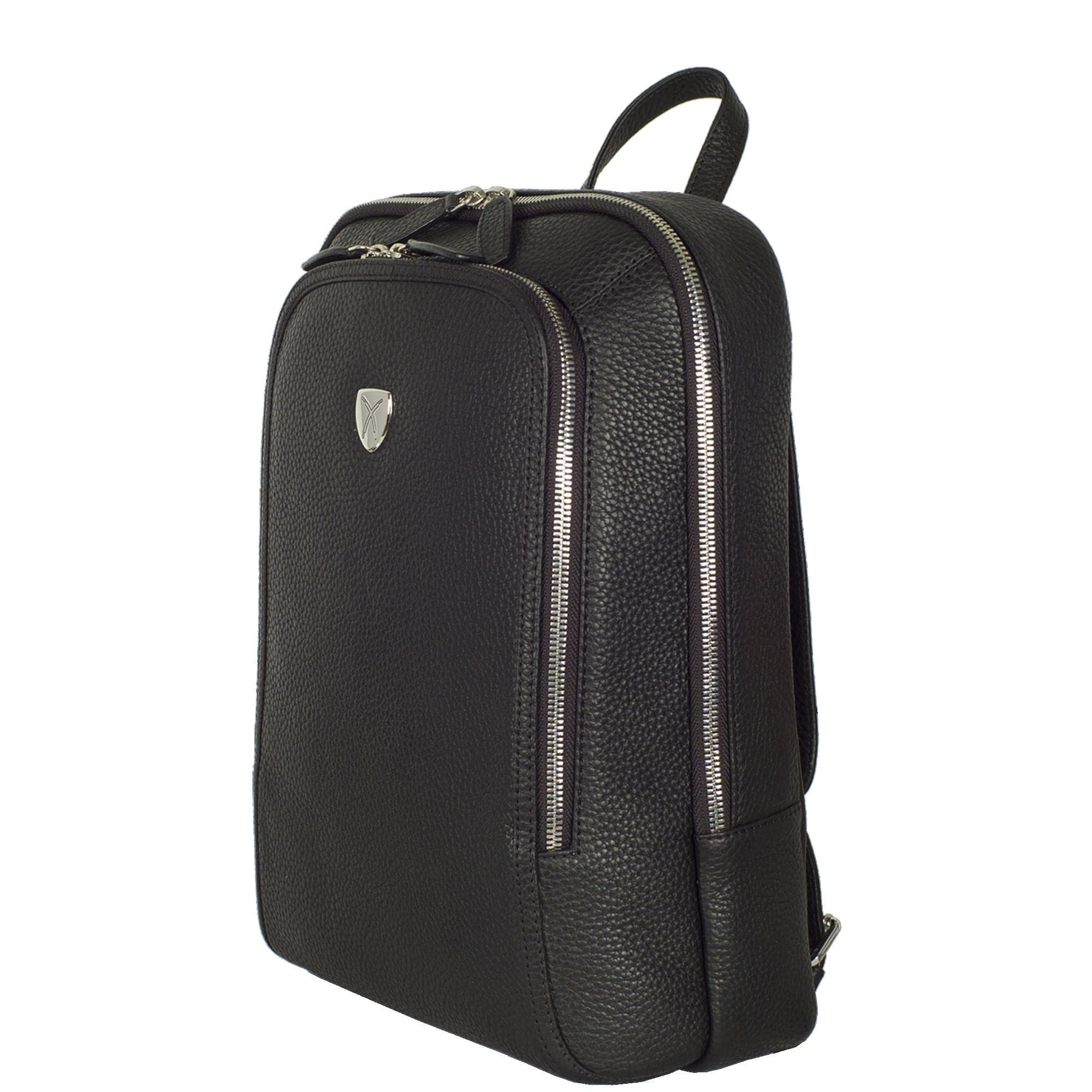 Businessrucksack Lederrucksack 14 Zoll Leder schwarz - Corf Offermann