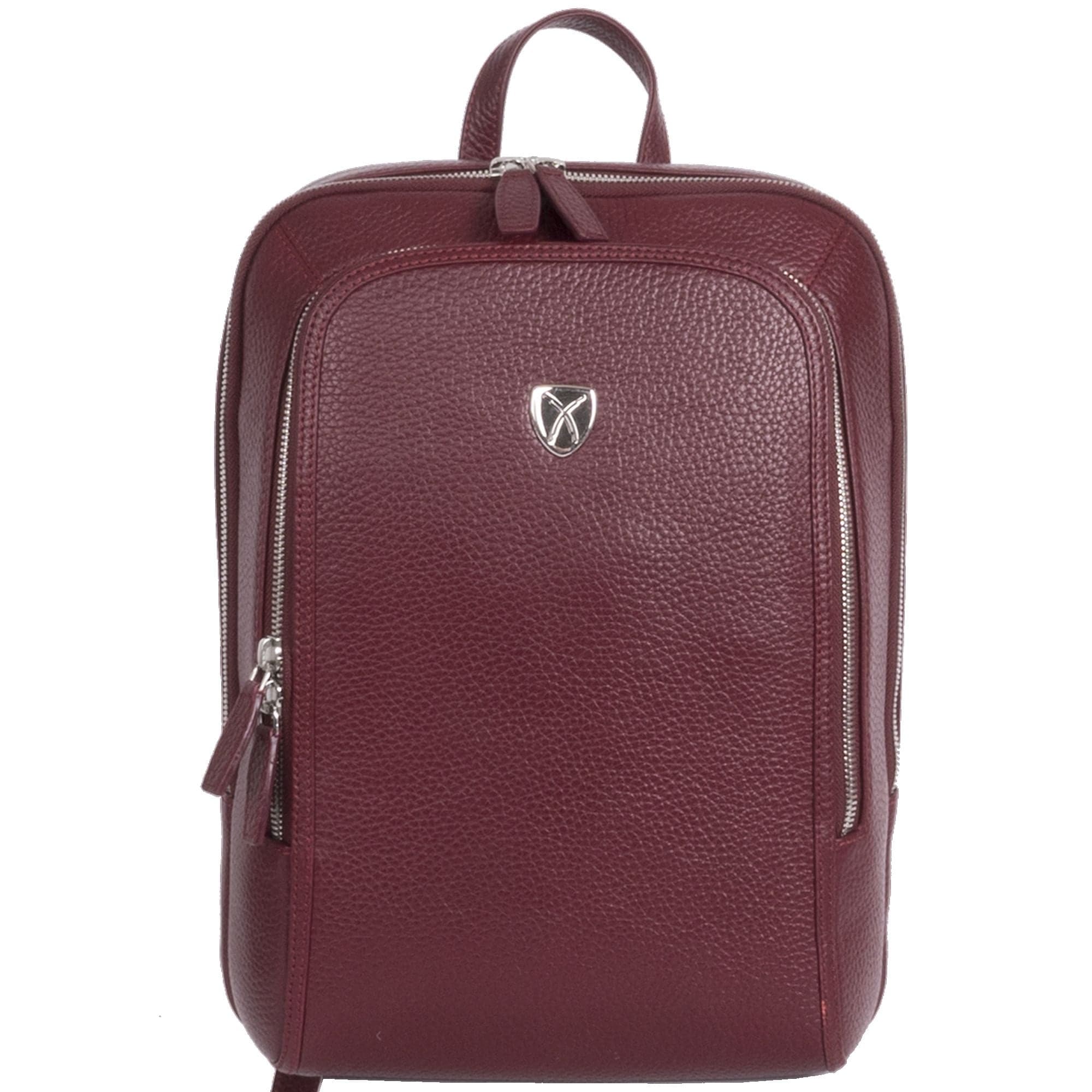 Businessrucksack Lederrucksack 14 Zoll Leder bordeauxrot - Corf Offermann