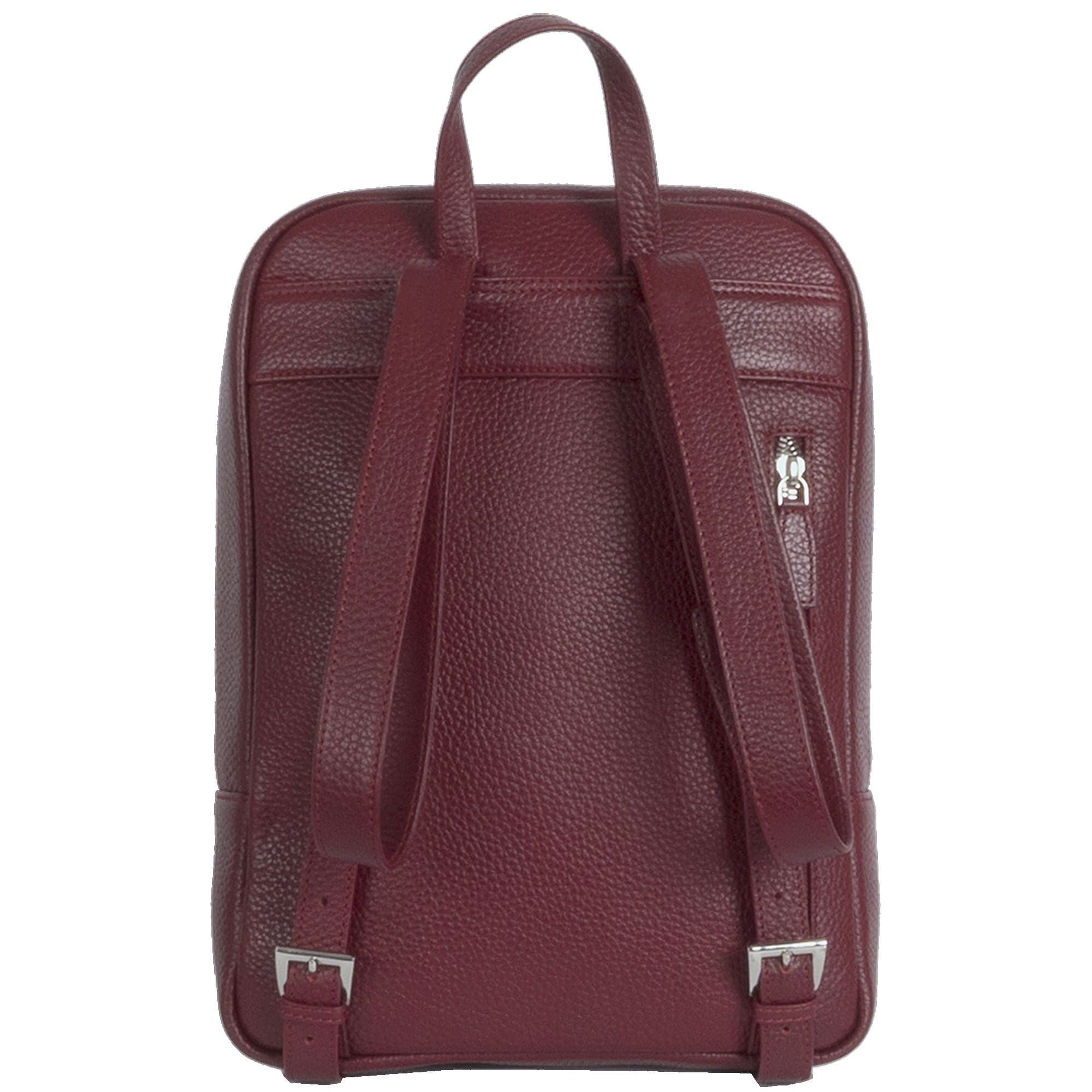 Businessrucksack Lederrucksack 14 Zoll Leder bordeauxrot - Corf Offermann
